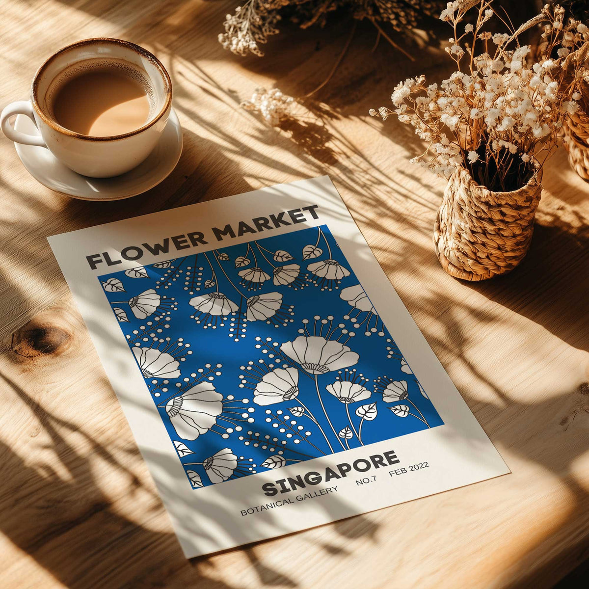 Singapore Blue Blooms Art Print
