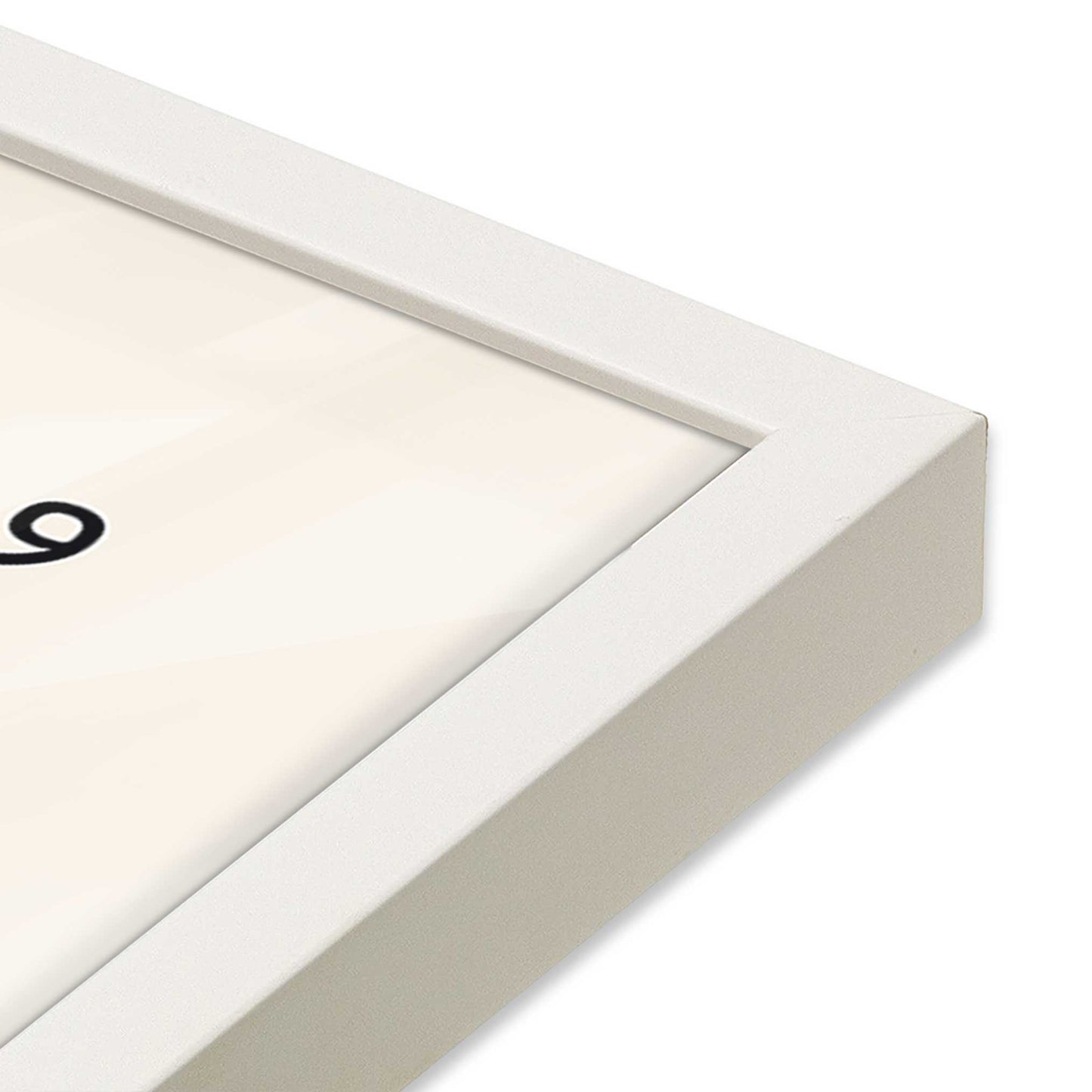 [Color:Opaque White], Picture of art in a Opaque White frame at an angle