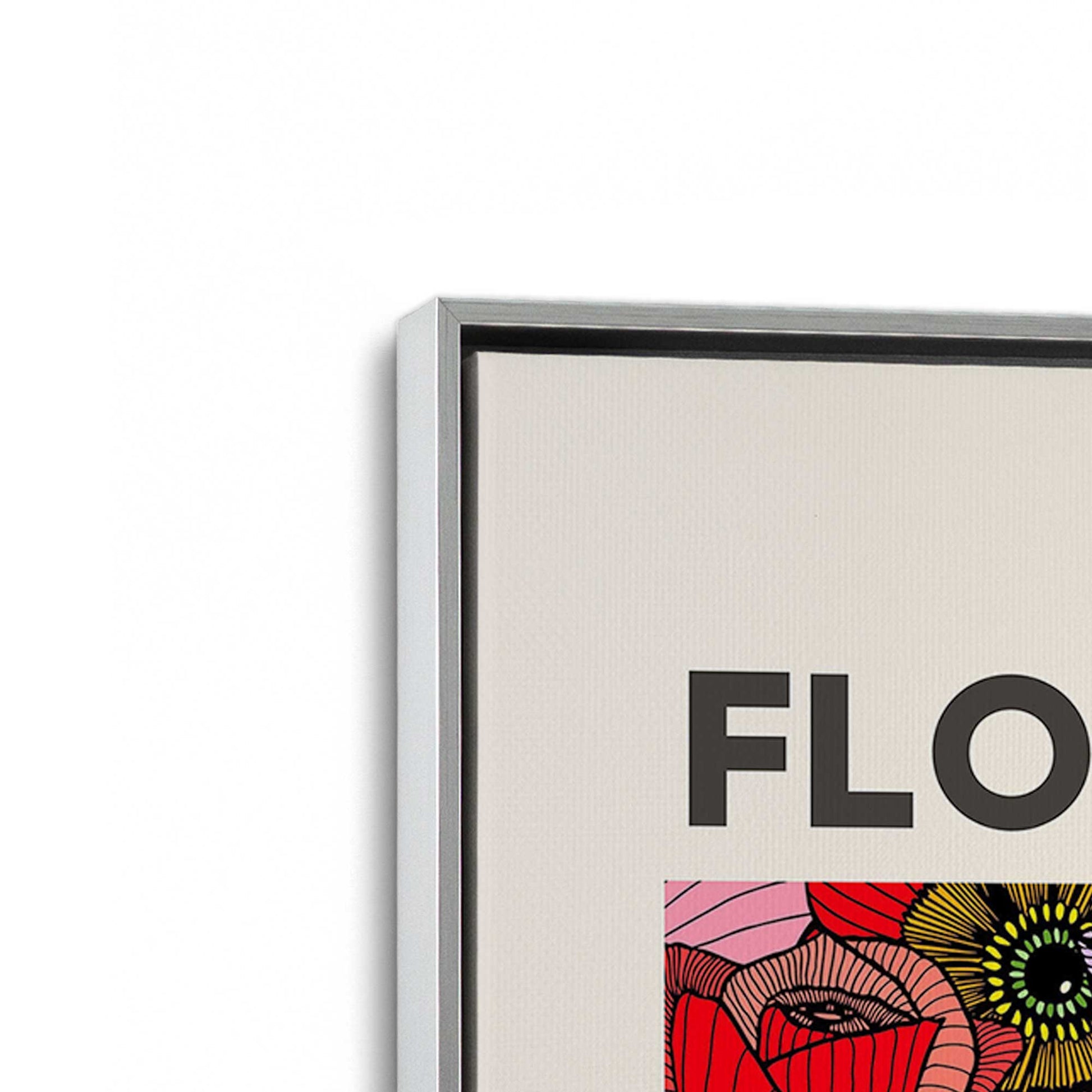 [Color:Polished Chrome], Picture of art in a Polished Chrome frame at an angle