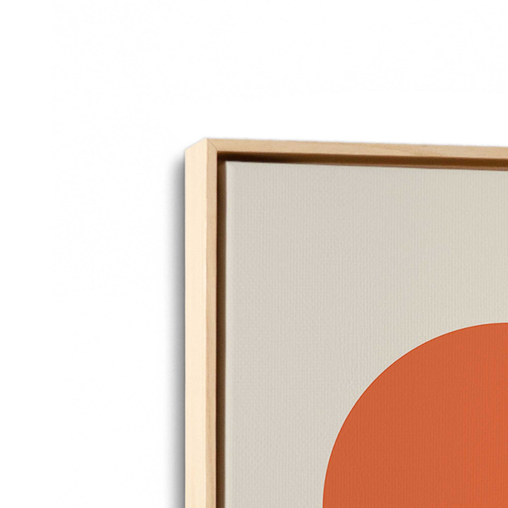 [Color:American Maple], Picture of art in a American Maple frame at an angle