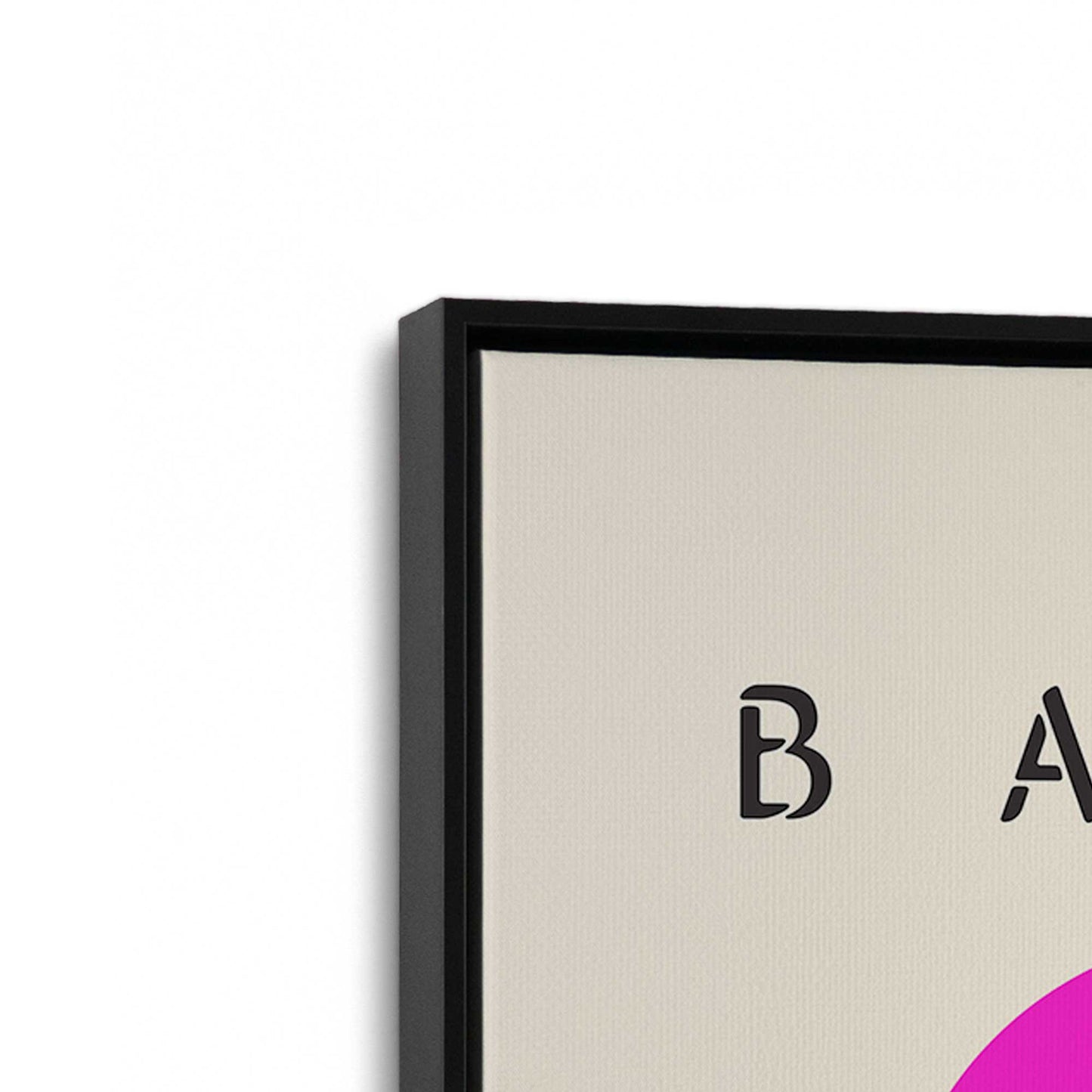 [Color:Satin Black], Picture of art in a Satin Black frame at an angle