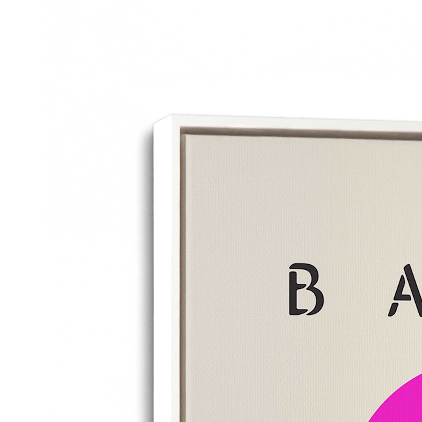 [Color:Opaque White], Picture of art in a White frame at an angle