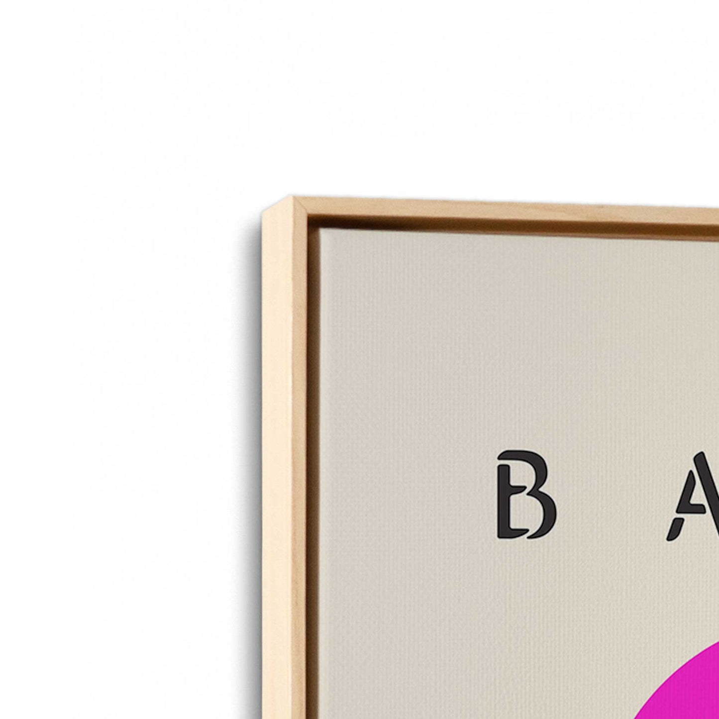 [Color:American Maple], Picture of art in a American Maple frame at an angle