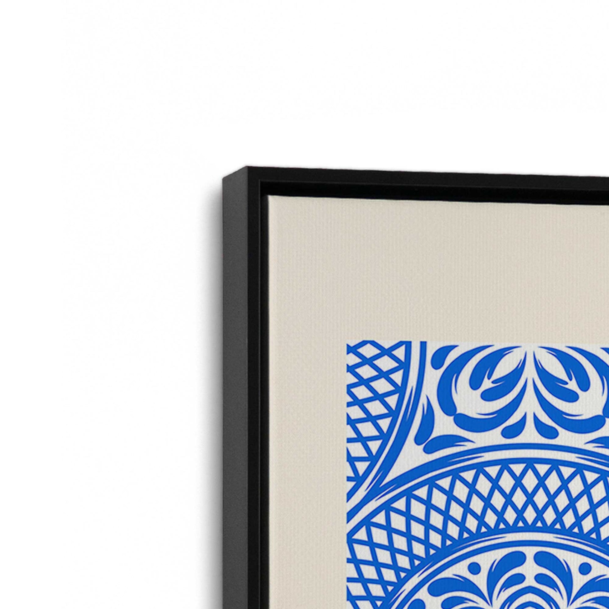 [Color:Satin Black], Picture of art in a Satin Black frame at an angle