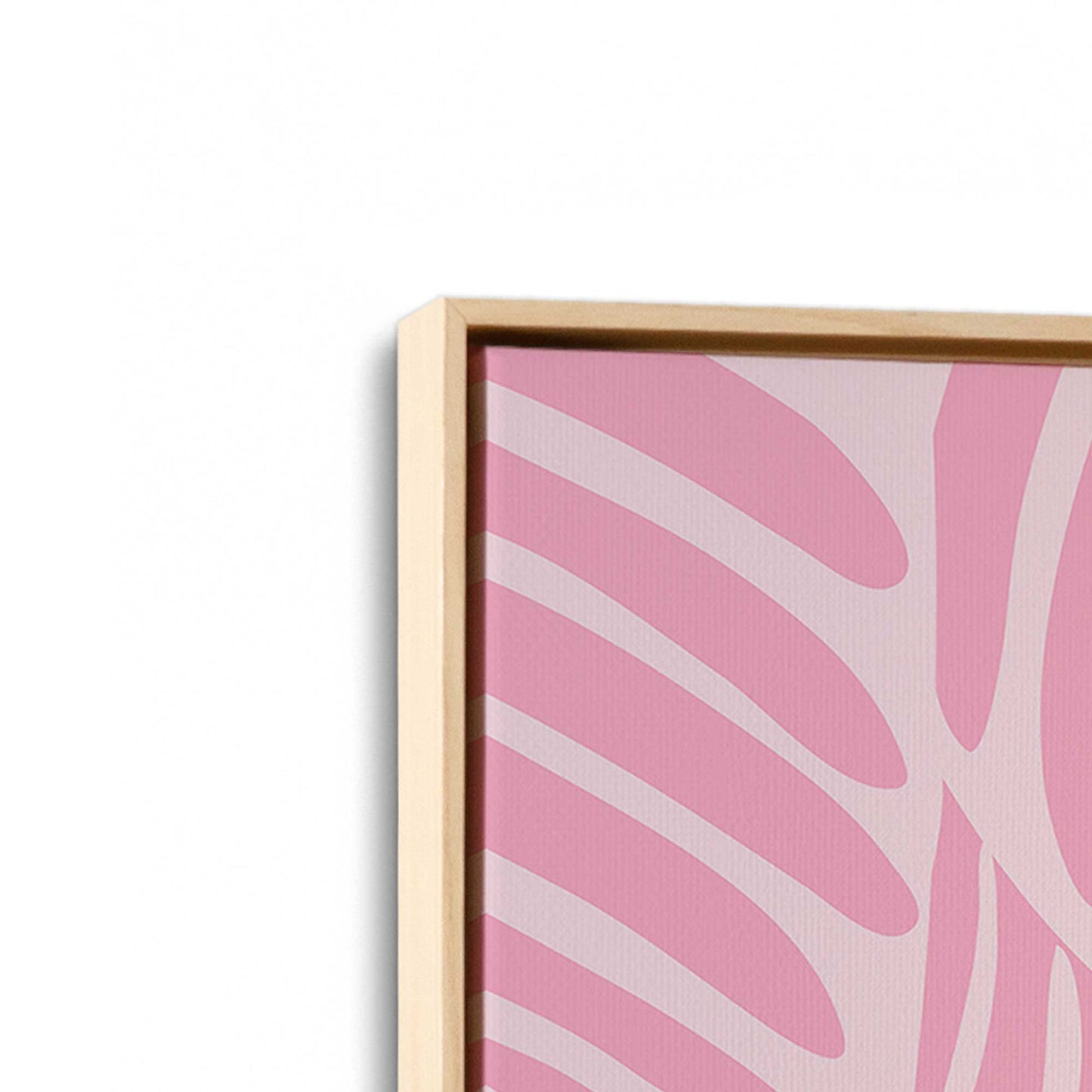 [Color:American Maple], Picture of art in a American Maple frame at an angle