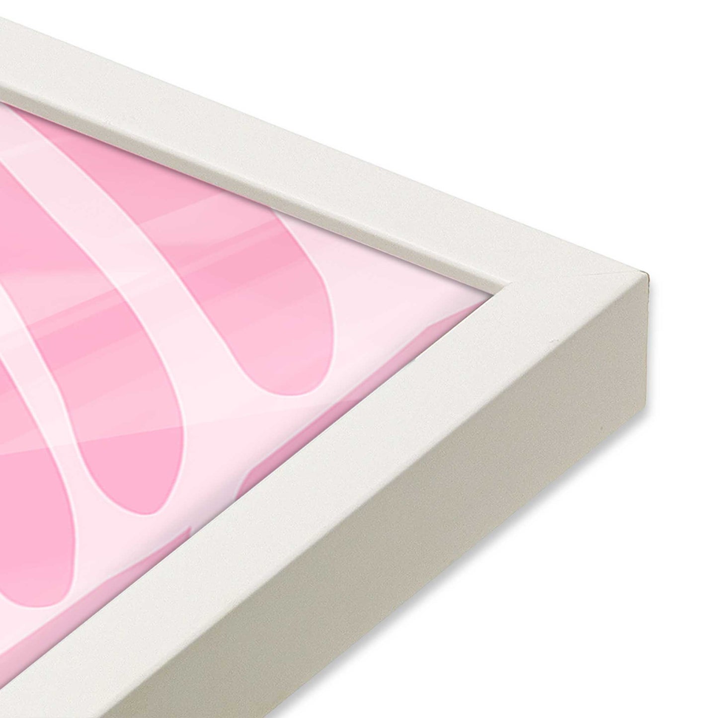 [Color:Opaque White], Picture of art in a Opaque White frame at an angle