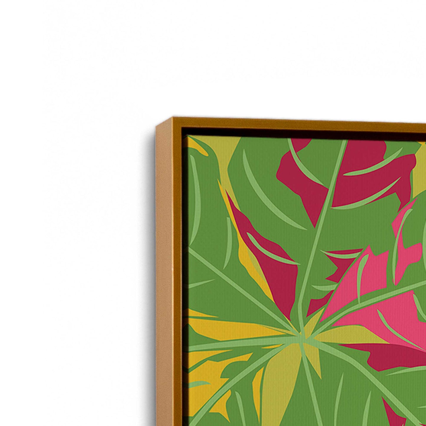 [Color:Polished Gold], Picture of art in a Polished Gold frame at an angle