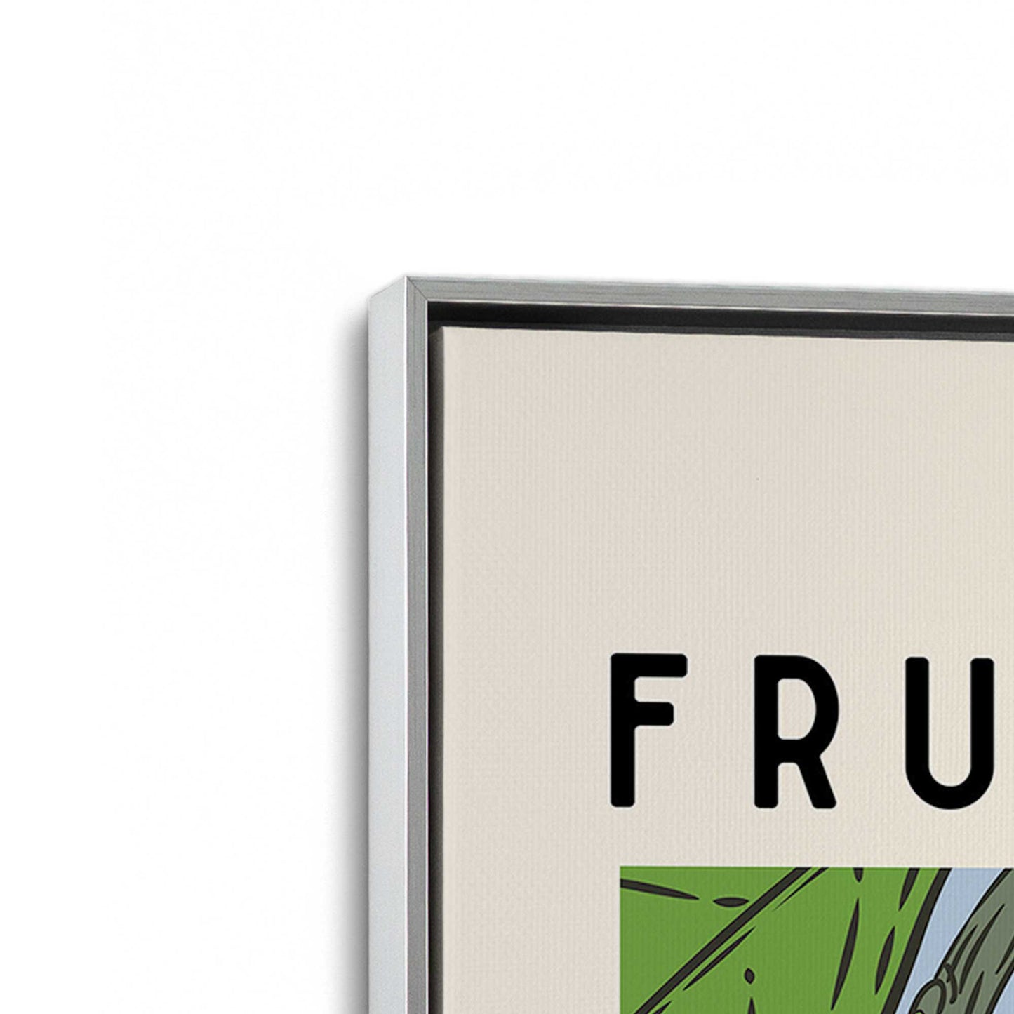 [Color:Polished Chrome], Picture of art in a Polished Chrome frame at an angle