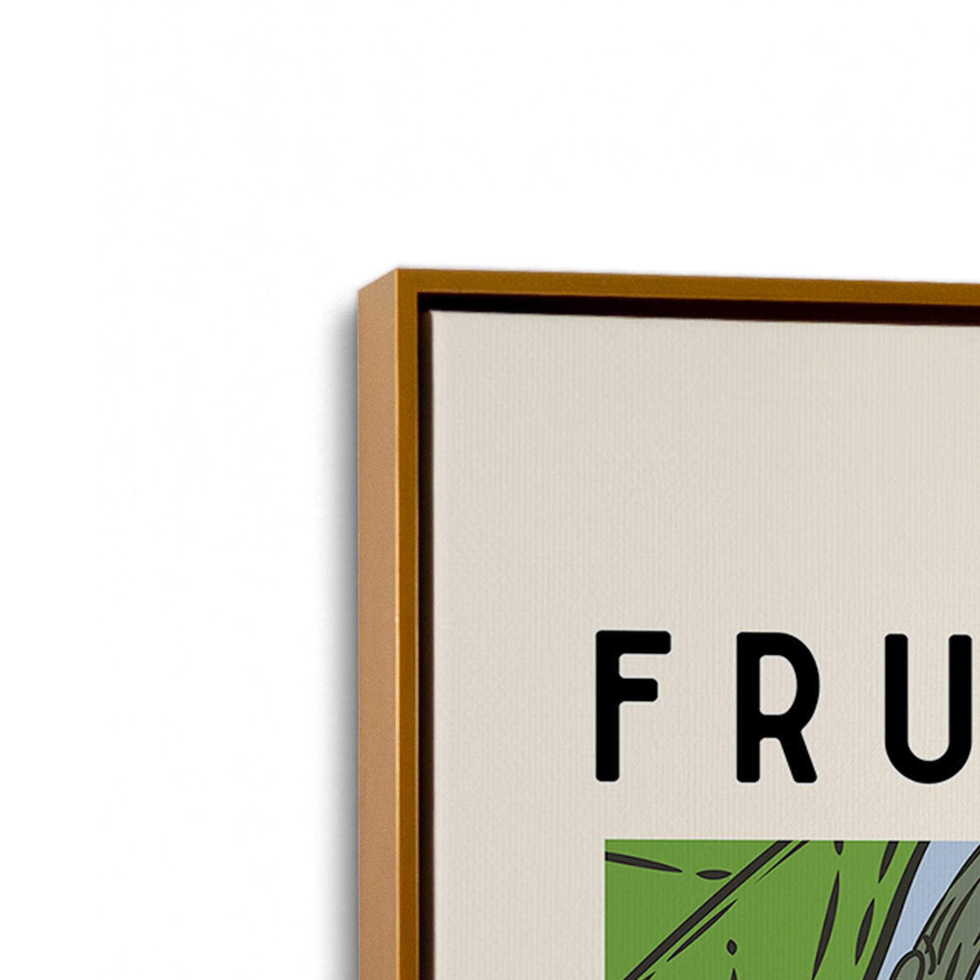 [Color:Polished Gold], Picture of art in a Polished Gold frame at an angle