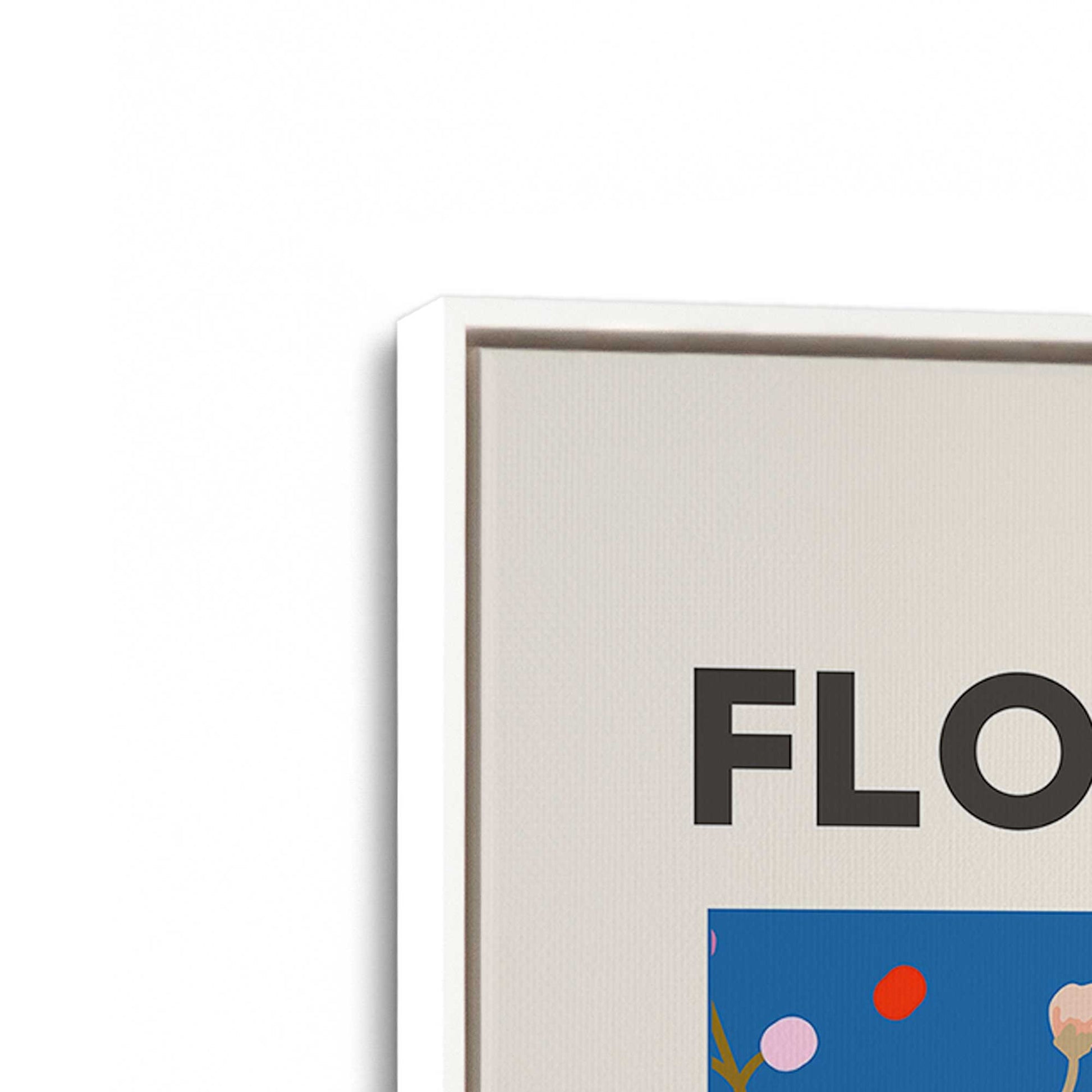 [Color:Opaque White], Picture of art in a White frame at an angle