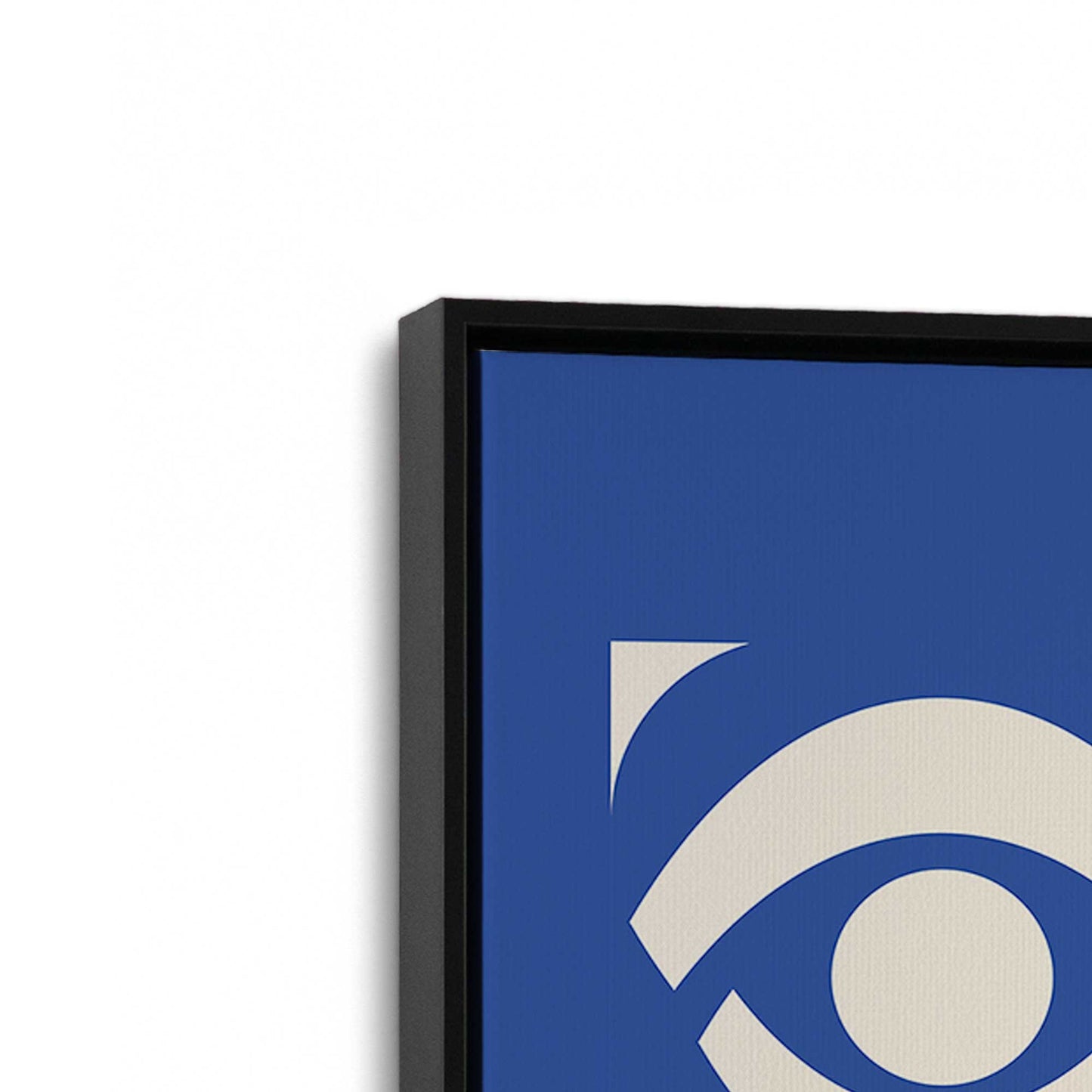 [Color:Satin Black], Picture of art in a Satin Black frame at an angle