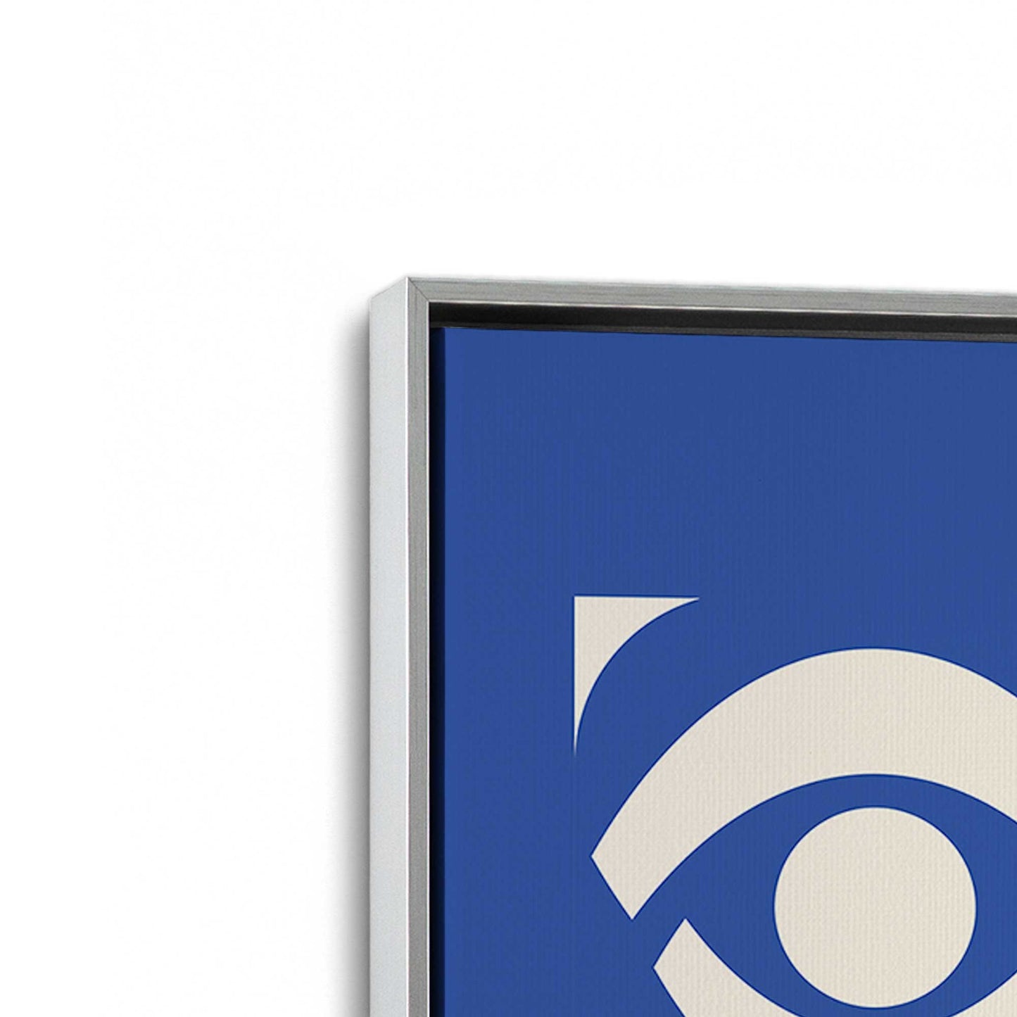 [Color:Polished Chrome], Picture of art in a Polished Chrome frame at an angle