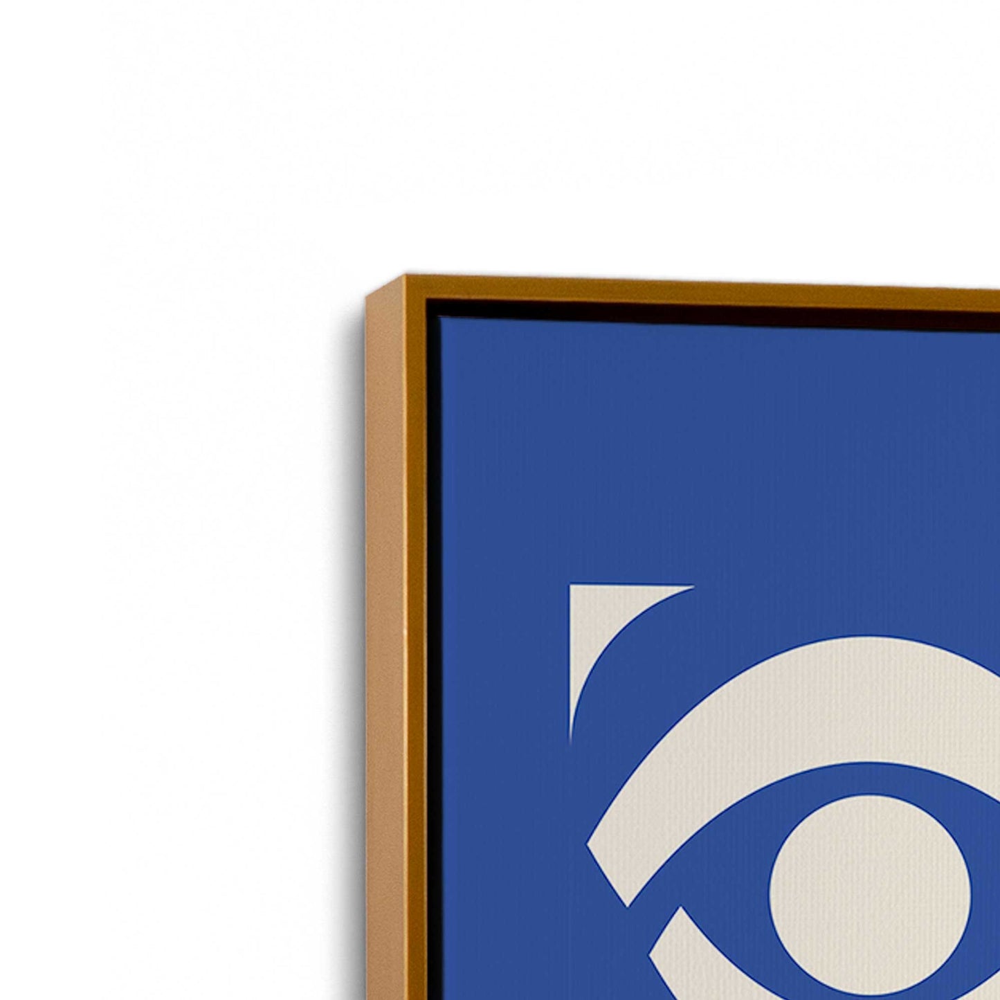 [Color:Polished Gold], Picture of art in a Polished Gold frame at an angle