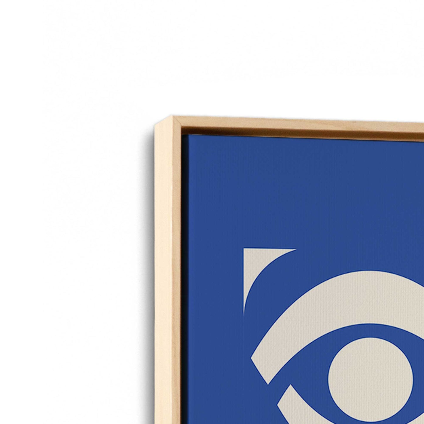 [Color:American Maple], Picture of art in a American Maple frame at an angle