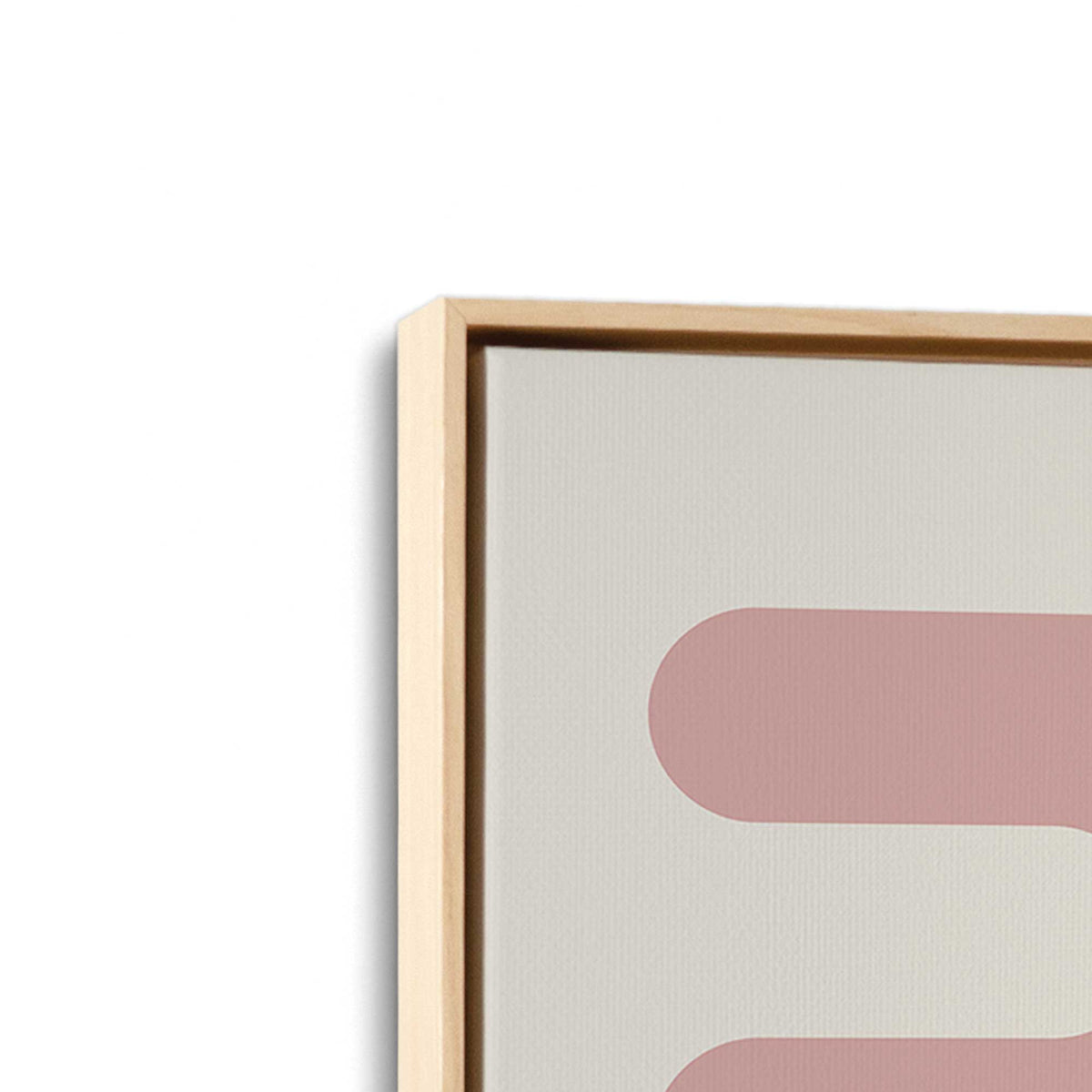 [Color:American Maple], Picture of art in a American Maple frame at an angle