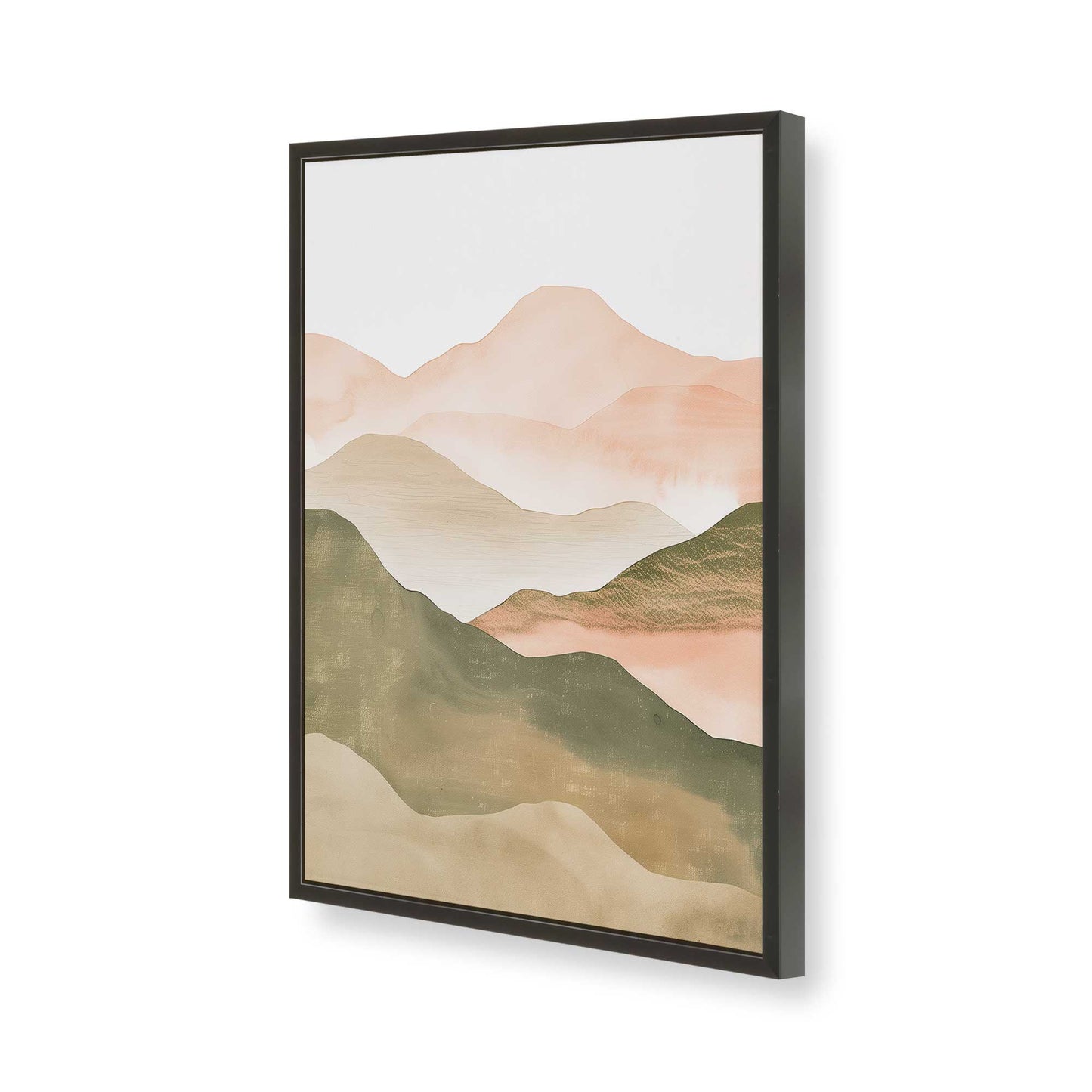 [Color:Satin Black], Picture of art in a Satin Black frame of the corner