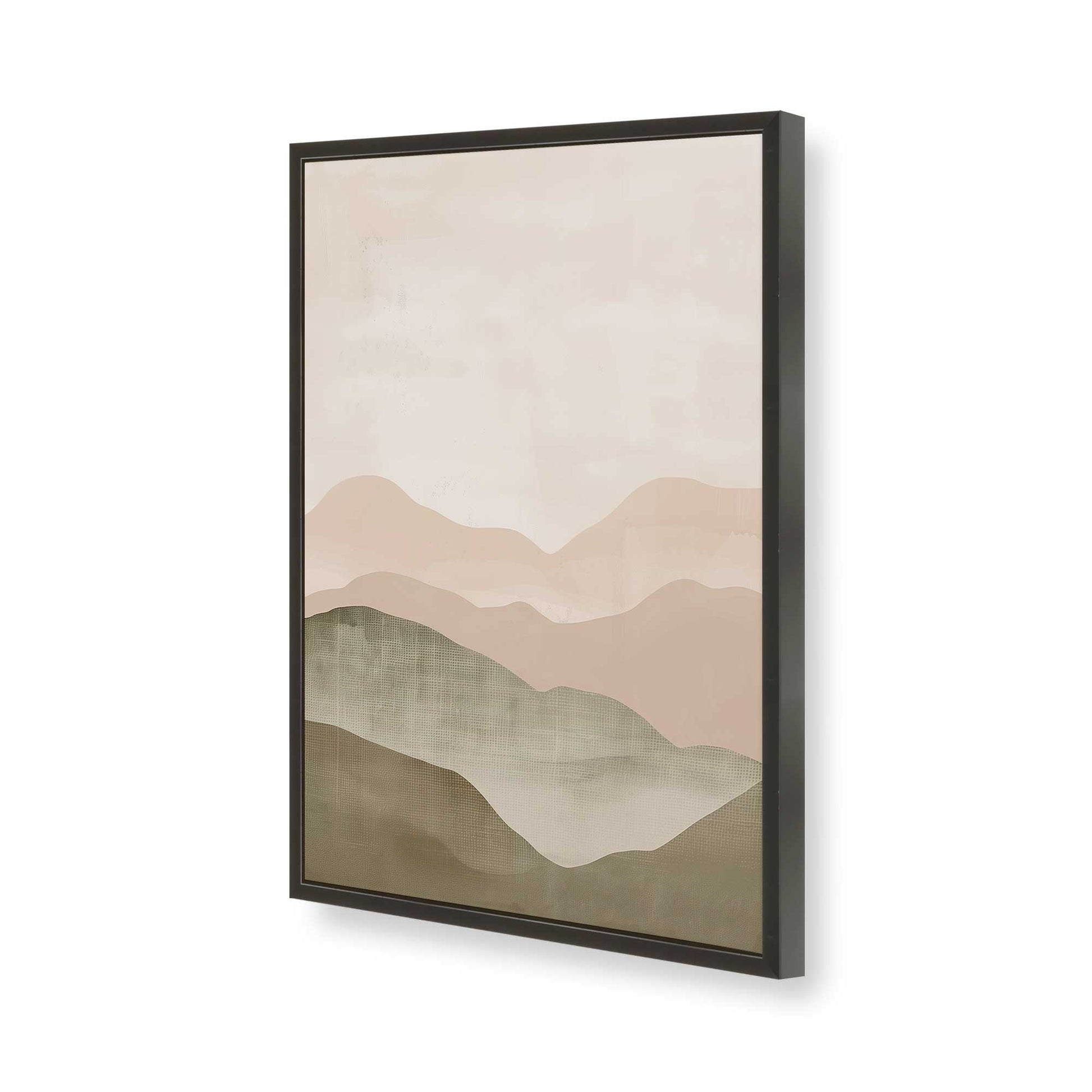 [Color:Satin Black], Picture of art in a Satin Black frame of the corner