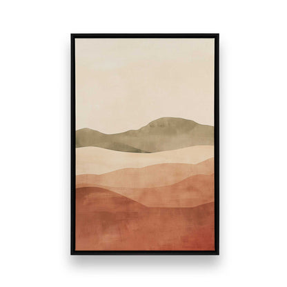 Earthy Desert Hills in Warm Terracotta Tones - Set of 3 Prints on Canvas