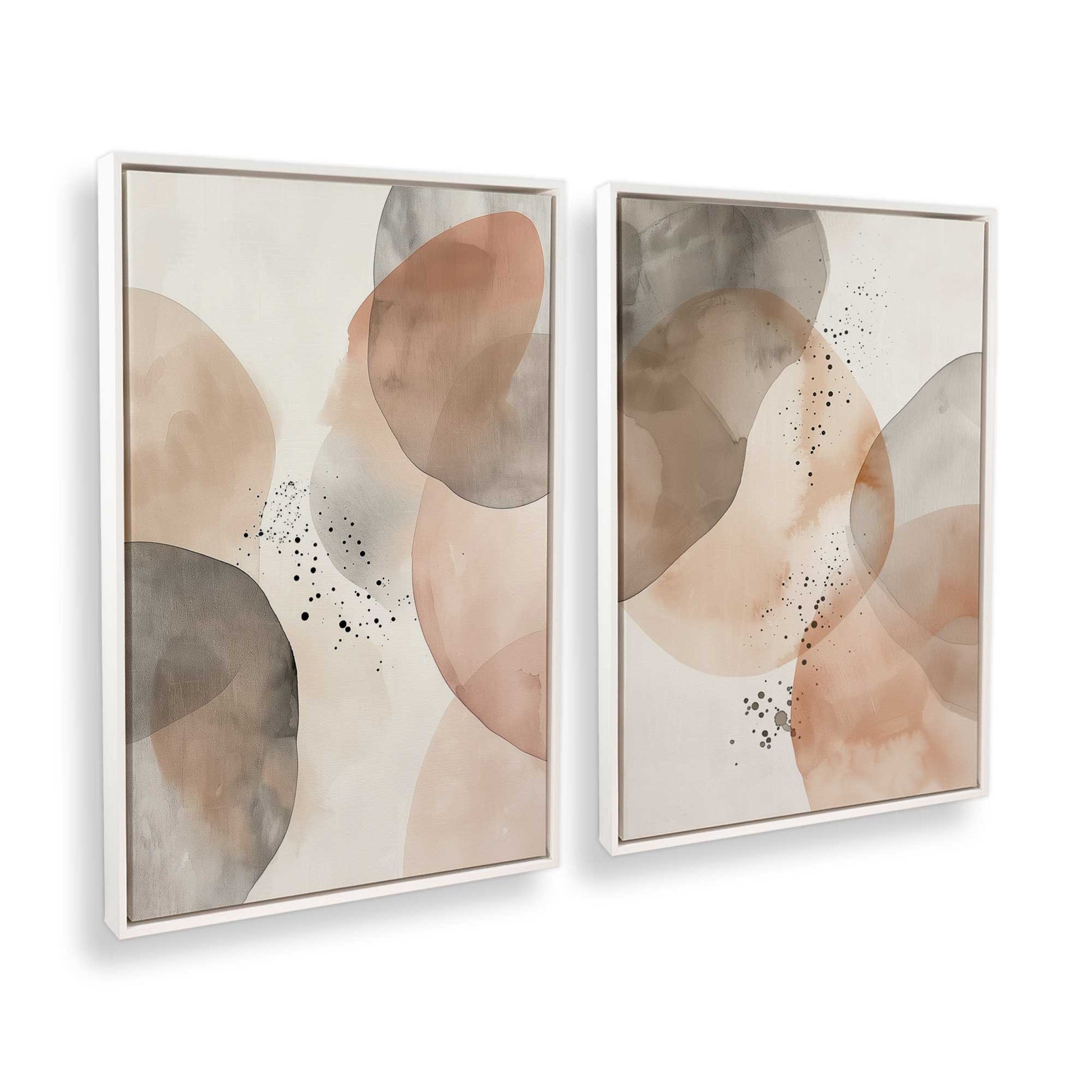 [Color:Opaque White], Picture of art in a White frame at an angle