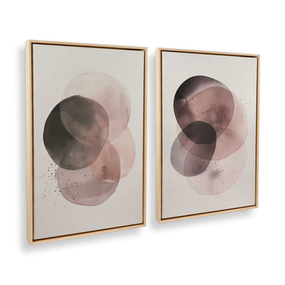 [Color:American Maple], Picture of art in a American Maple frame at an angle