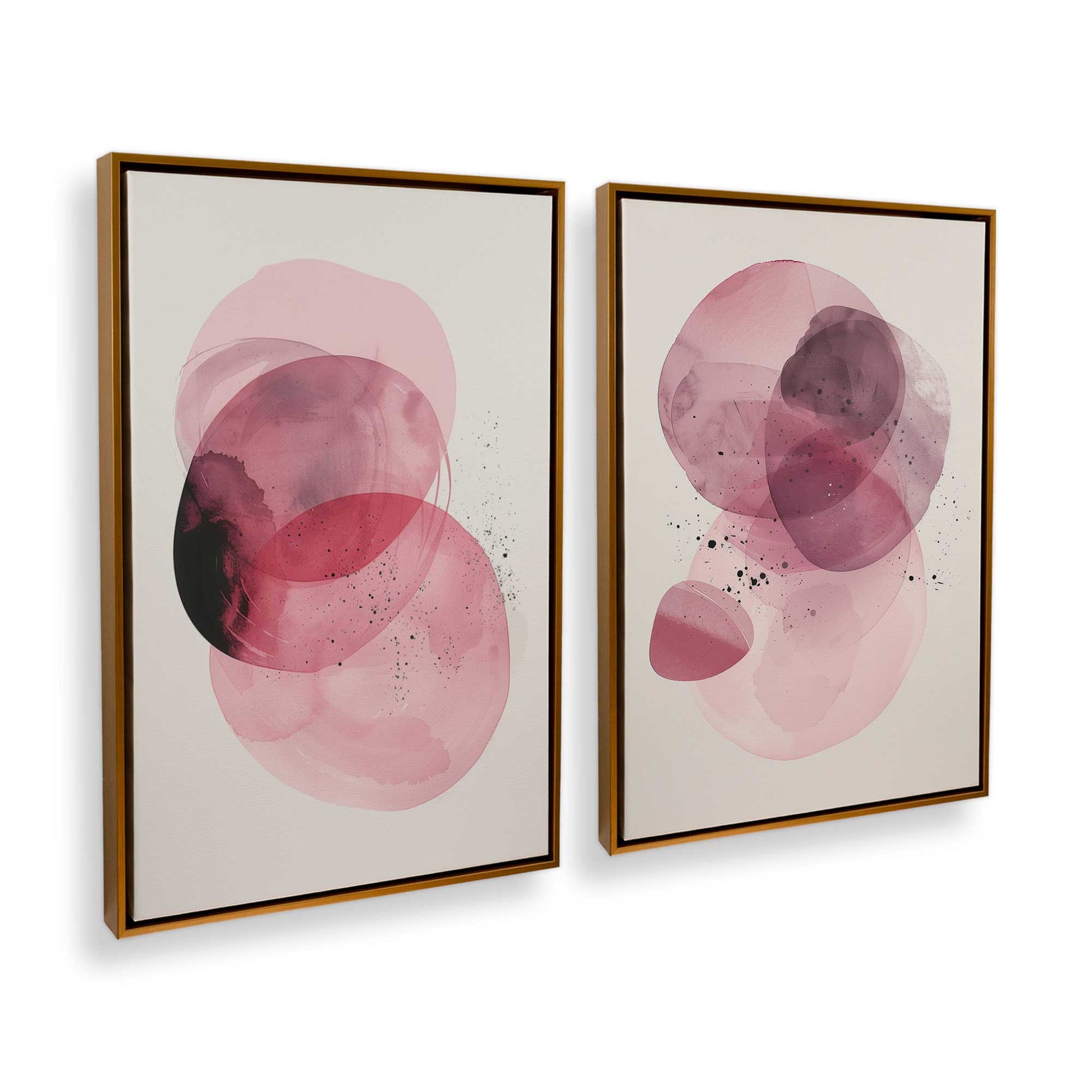 [Color:Polished Gold], Picture of art in a Polished Gold frame at an angle