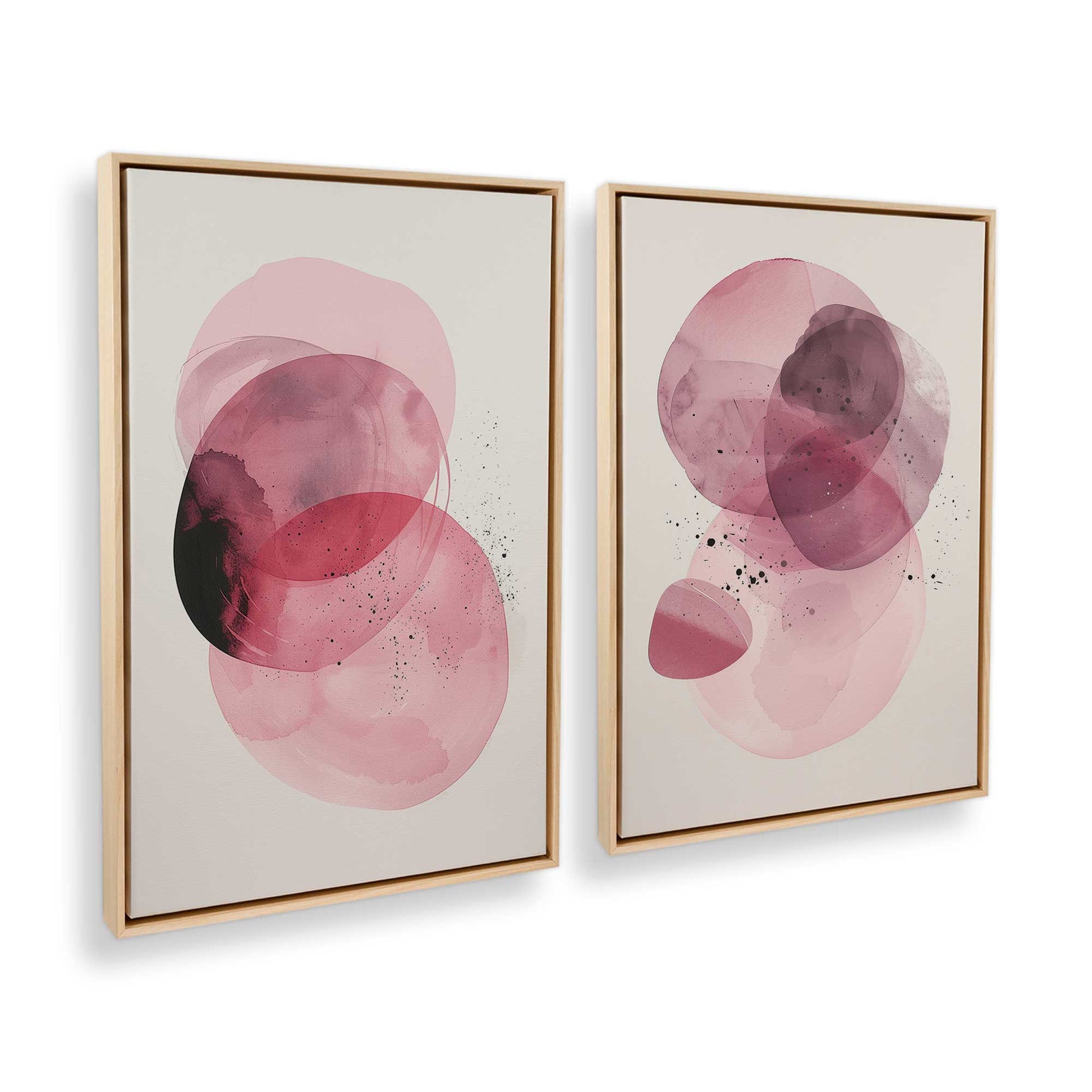 [Color:American Maple], Picture of art in a American Maple frame at an angle