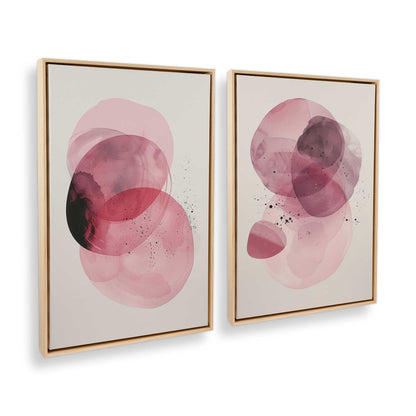 [Color:American Maple], Picture of art in a American Maple frame at an angle