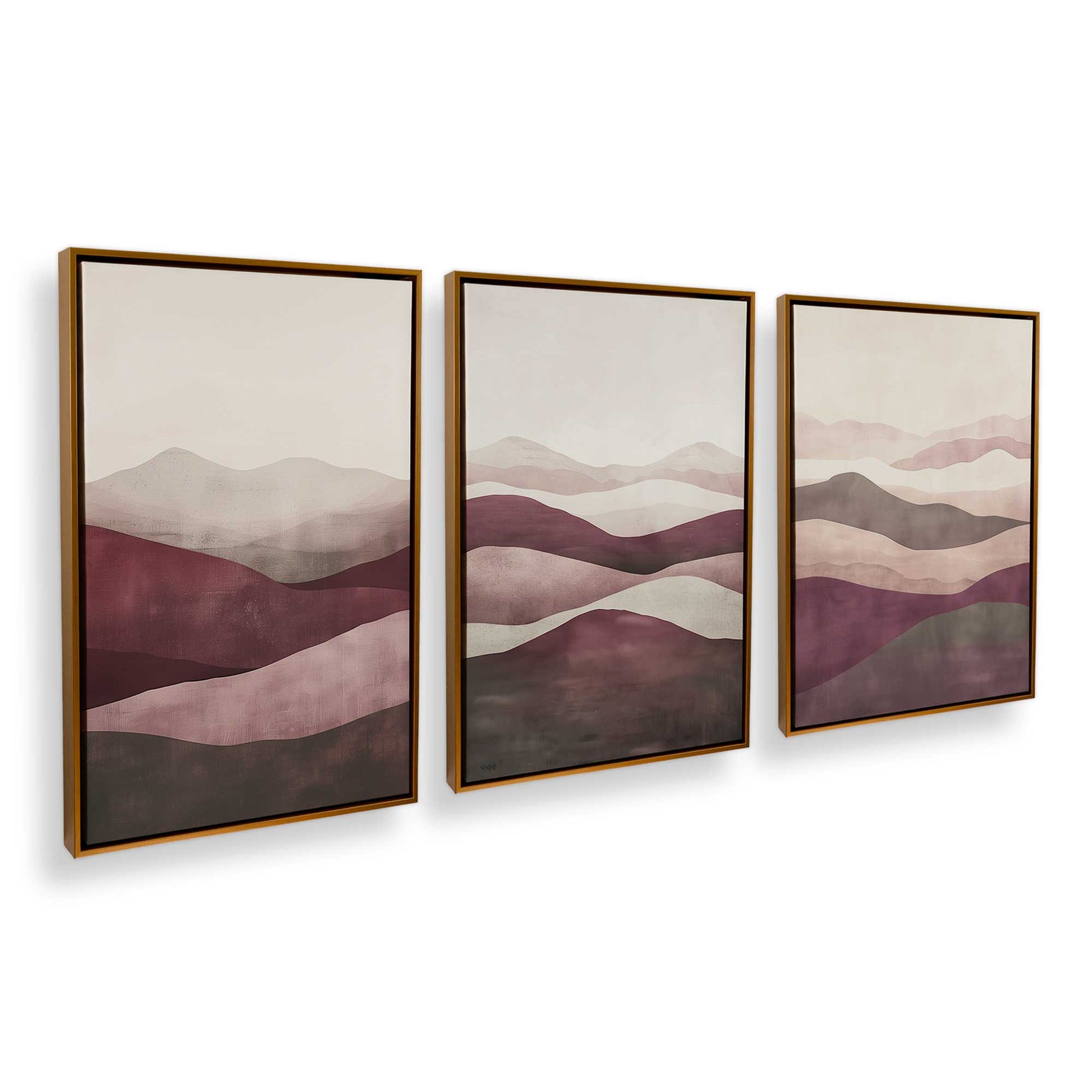 [Color:Polished Gold], Picture of art in a Polished Gold frame at an angle