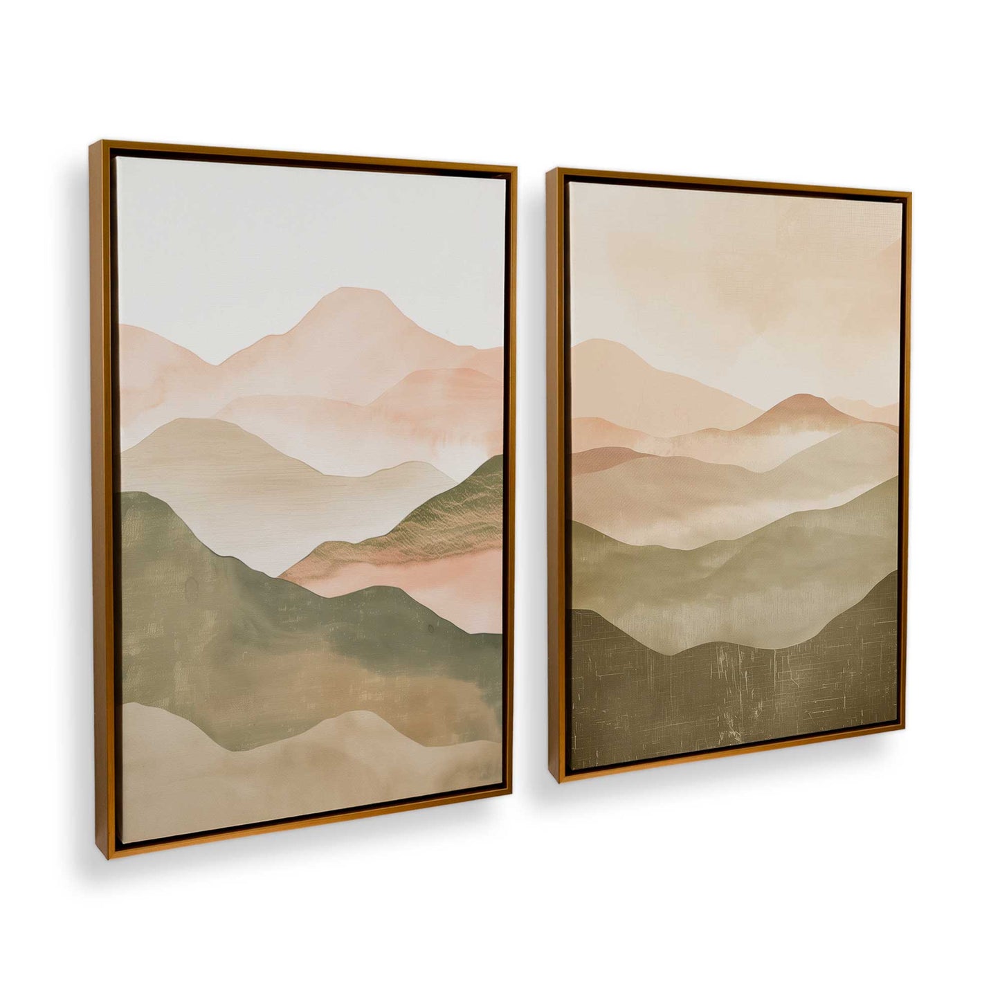 [Color:Polished Gold], Picture of art in a Polished Gold frame at an angle