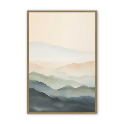 Layers of Quiet Hills Art Print, Set of 3