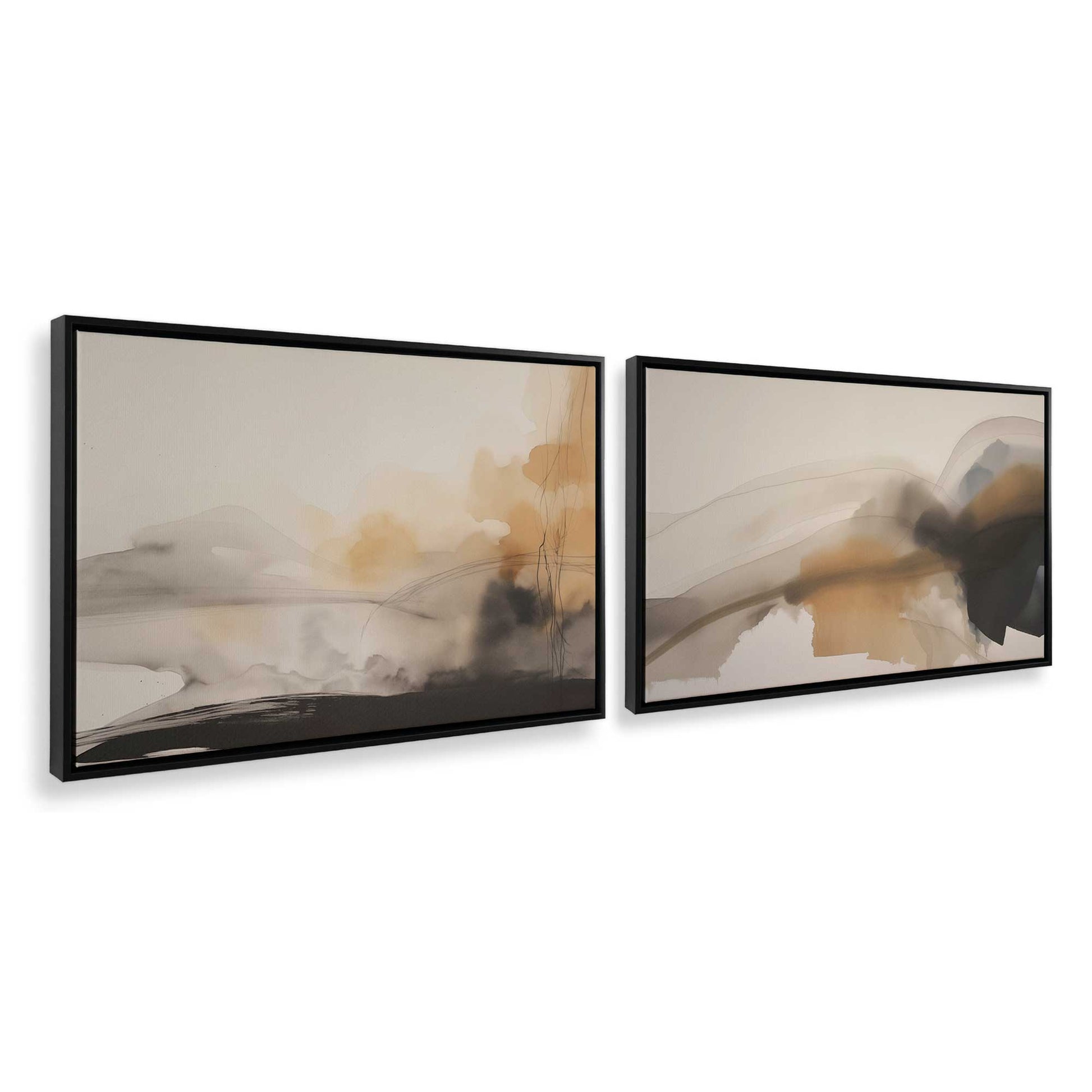 [Color:Satin Black], Picture of art in a Satin Black frame at an angle