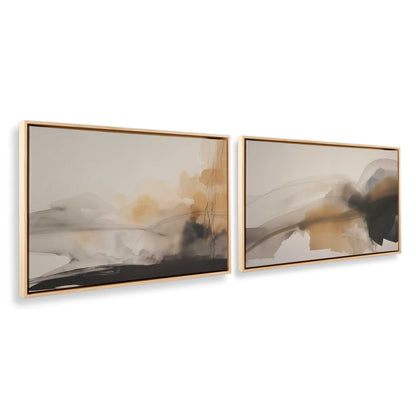 [Color:American Maple], Picture of art in a American Maple frame at an angle