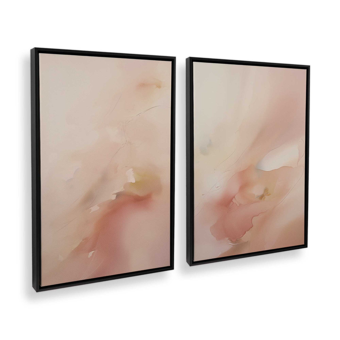 [Color:Satin Black], Picture of art in a Satin Black frame at an angle