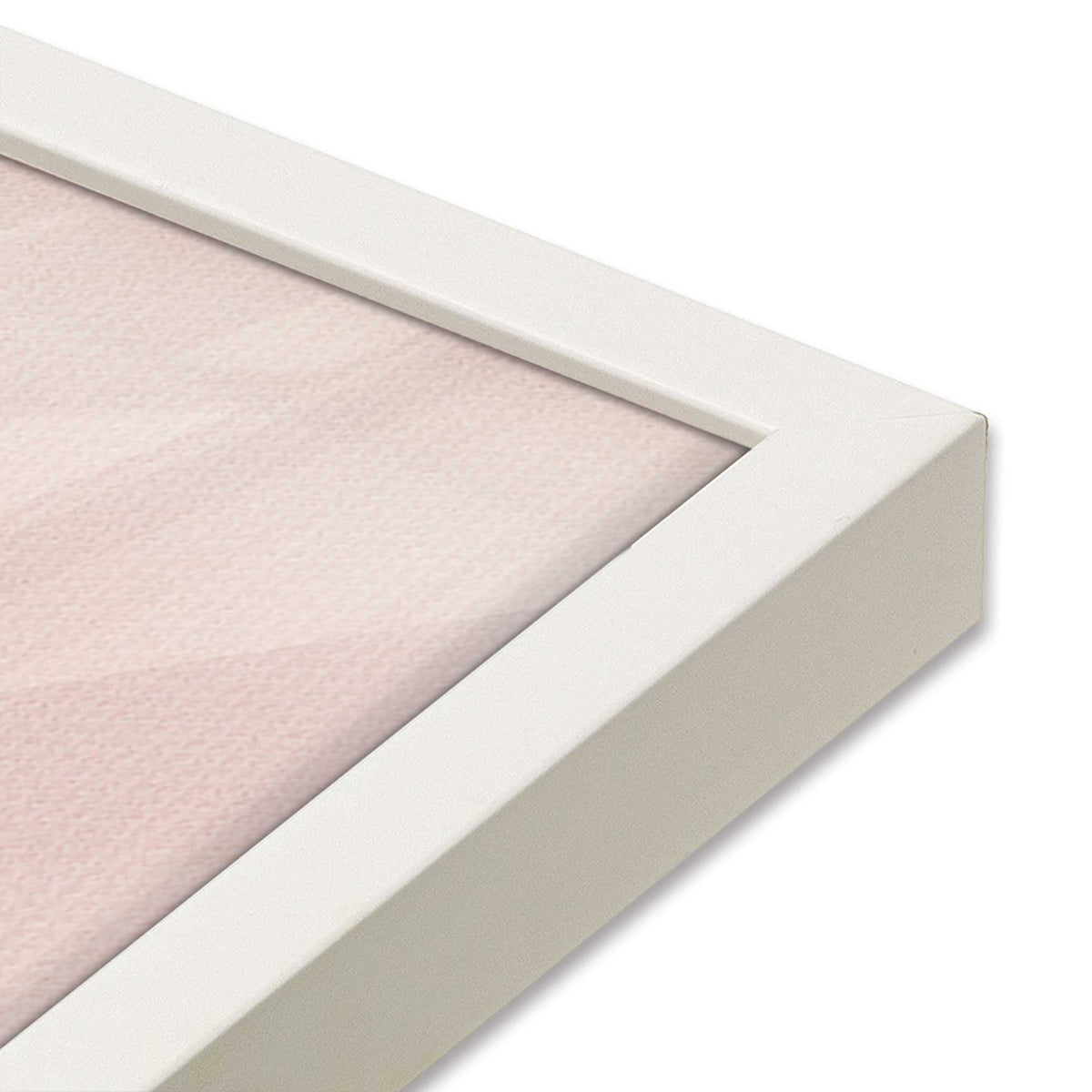[Color:Opaque White], Picture of art in a Opaque White frame of the corner