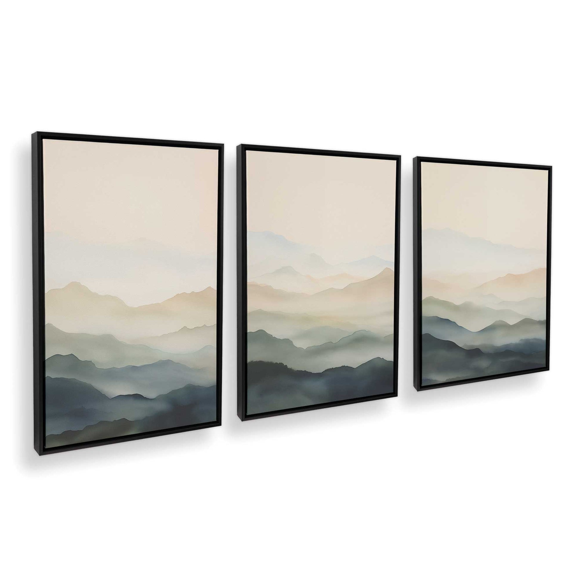 [Color:Satin Black], Picture of art in a Satin Black frame at an angle