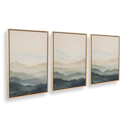 [Color:American Maple], Picture of art in a American Maple frame at an angle