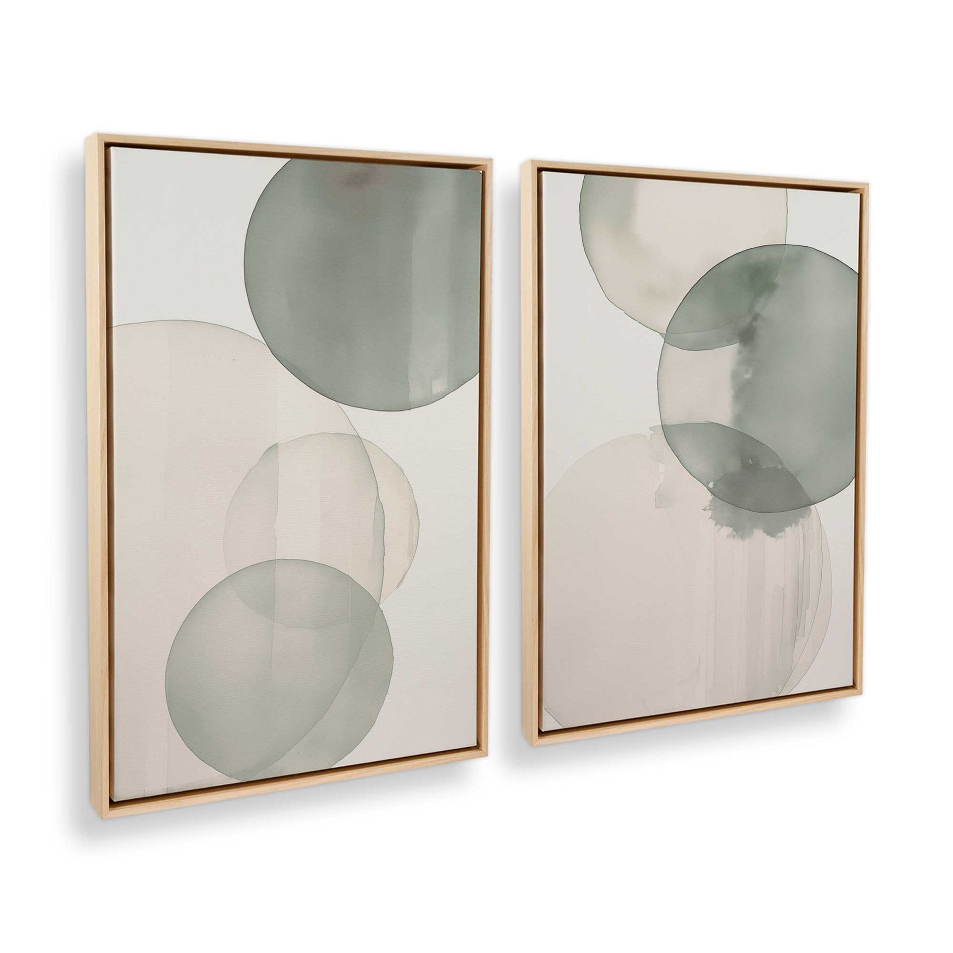 [Color:American Maple], Picture of art in a American Maple frame at an angle
