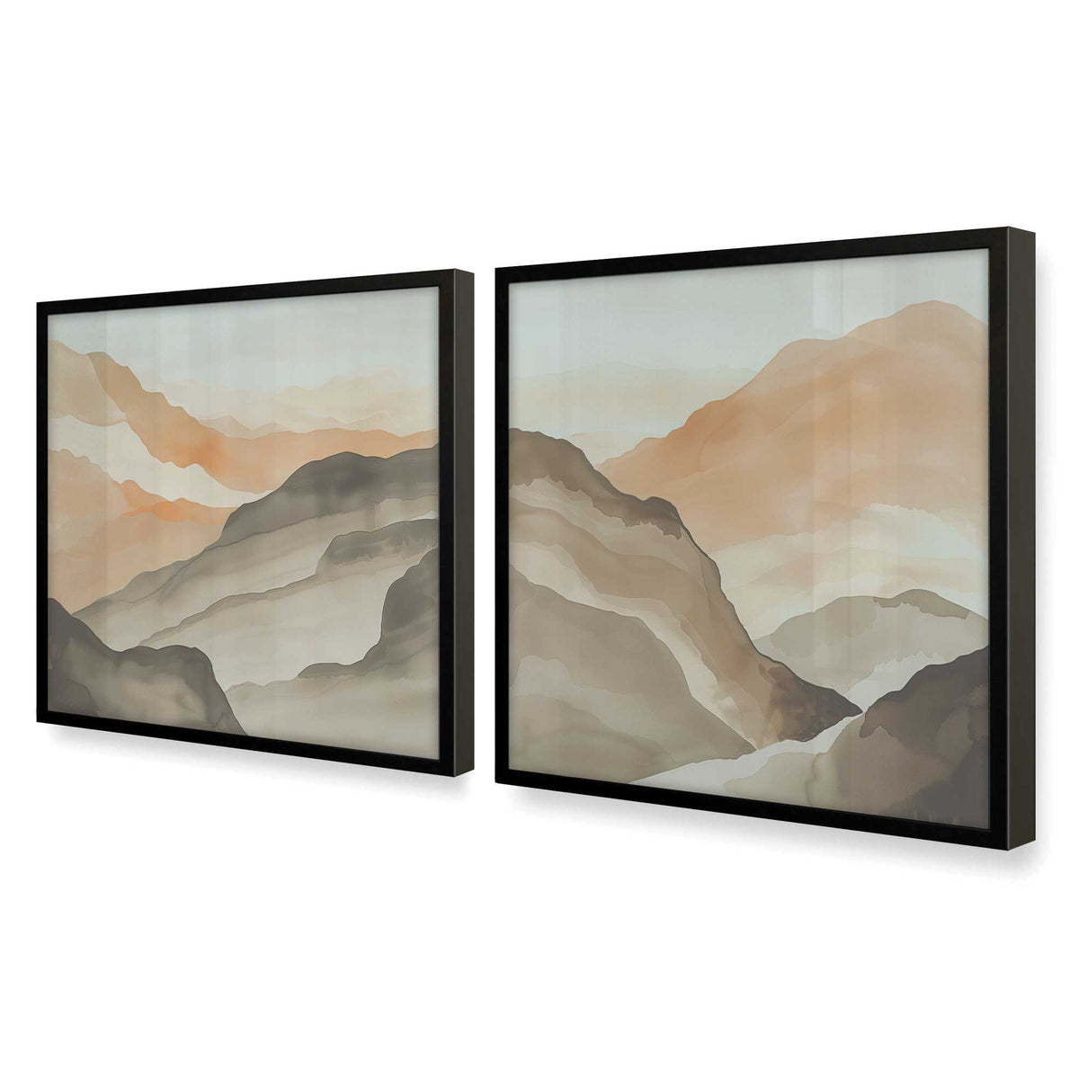 [Color:Satin Black], Picture of art in a Satin Black frame at an angle
