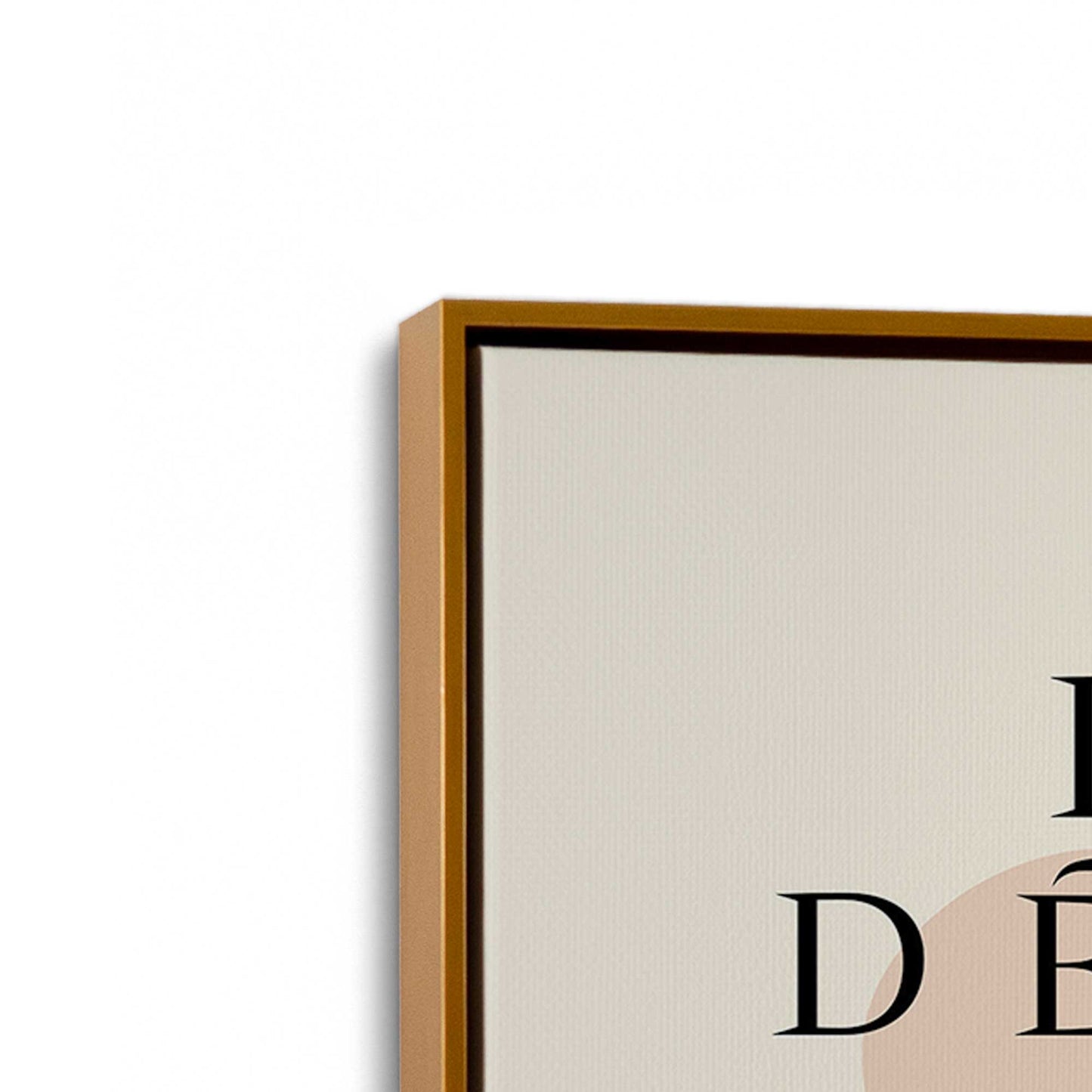 [Color:Polished Gold], Picture of art in a Polished Gold frame at an angle