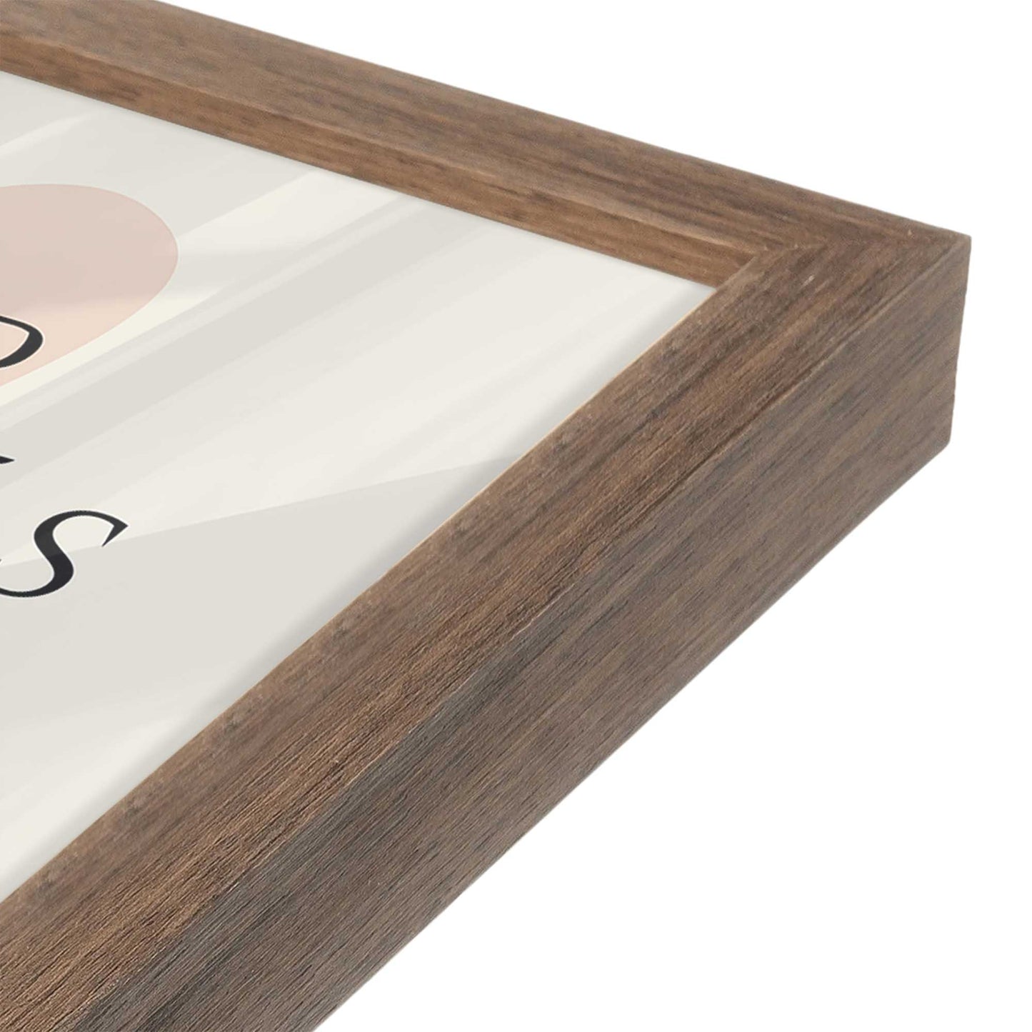 [Color:Walnut], Picture of art in a Walnut frame at an angle