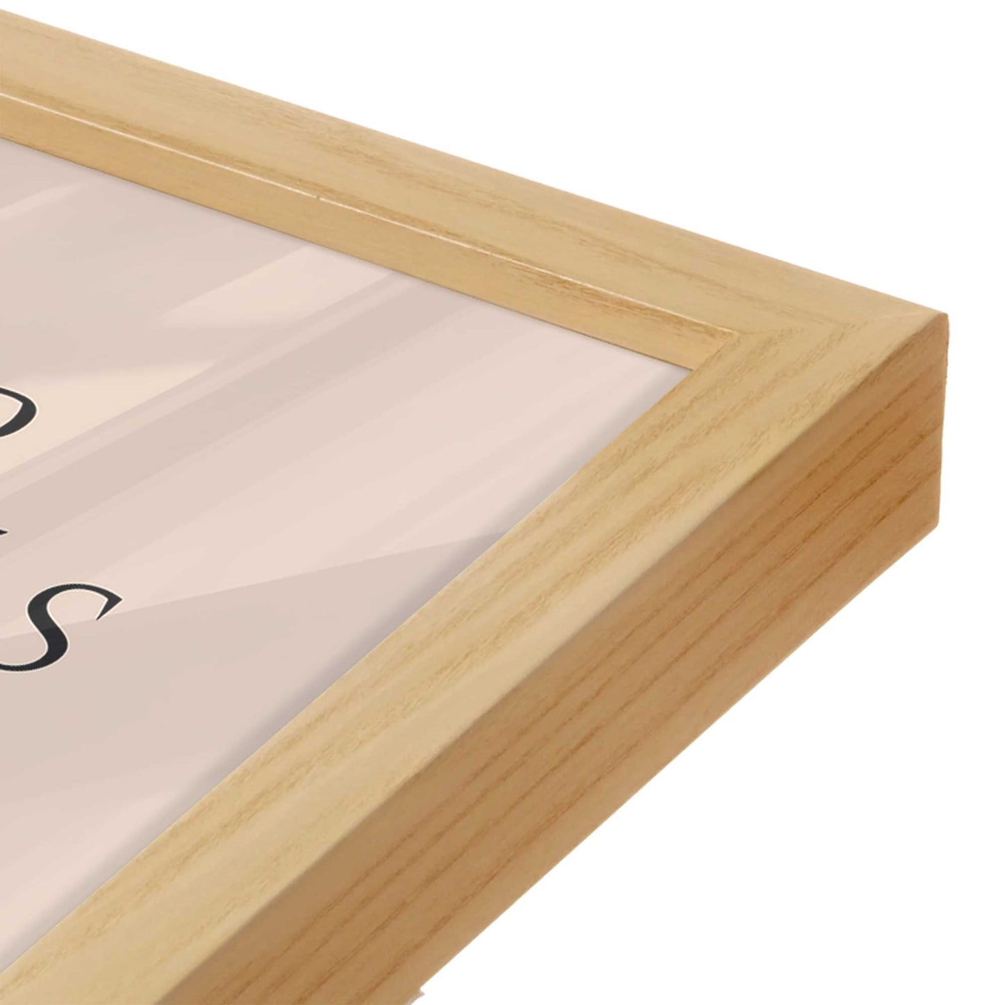 [Color:American Maple], Picture of art in a American Maple frame at an angle