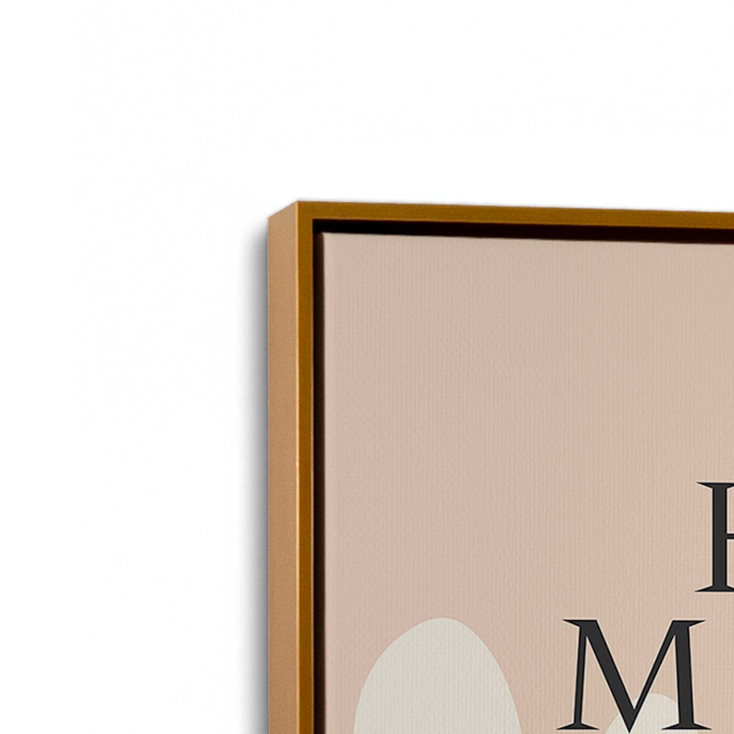 [Color:Polished Gold], Picture of art in a Polished Gold frame at an angle