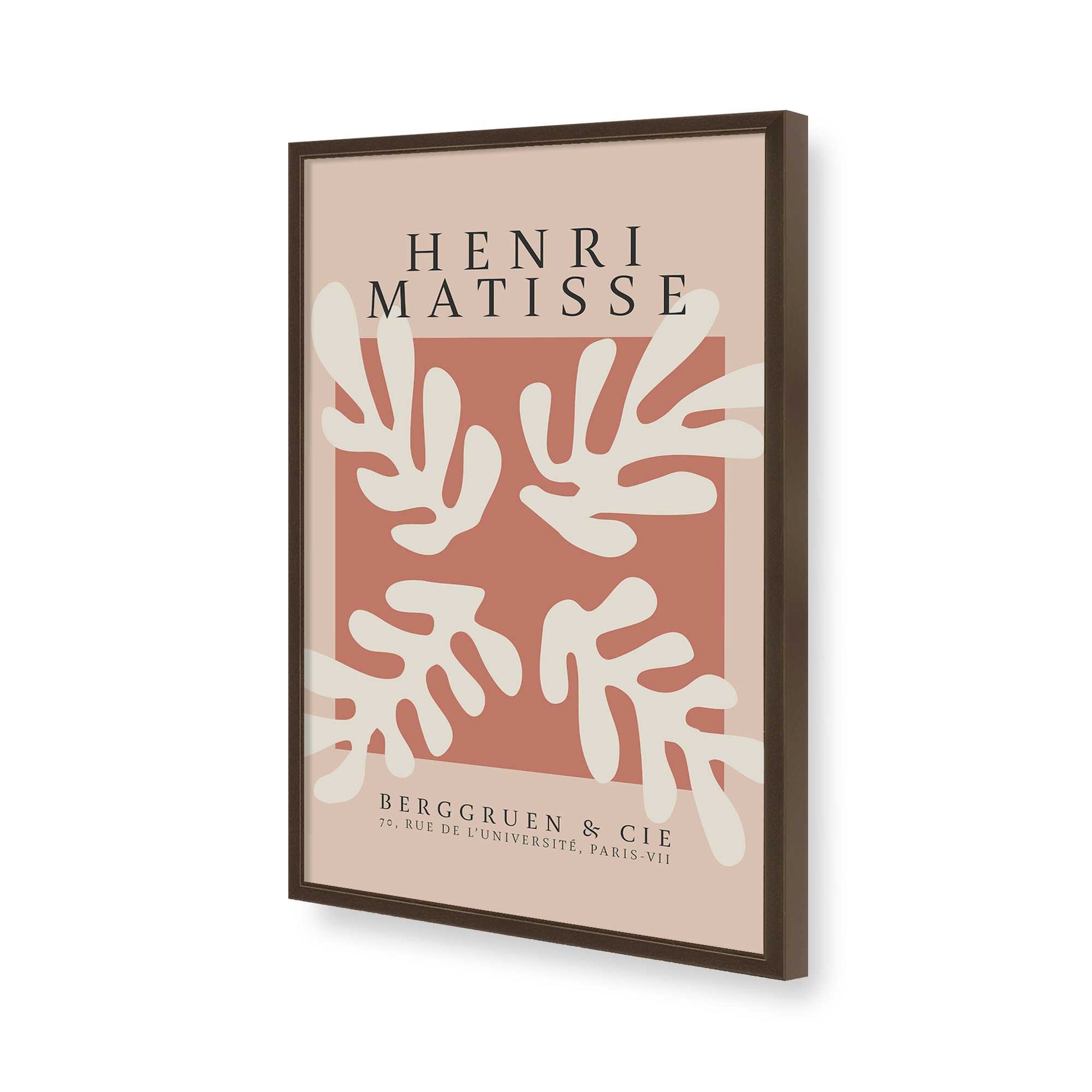 [Color:Brown], Picture of art in a Brown frame of the corner