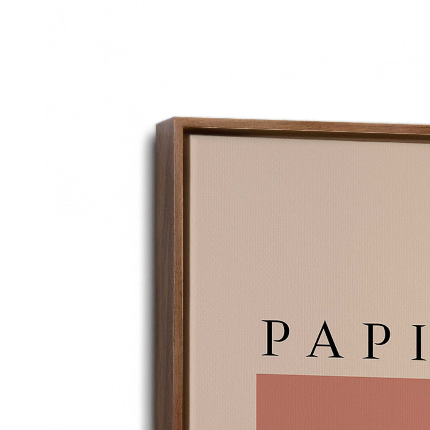 [Color:Walnut], Picture of art in a Walnut frame at an angle