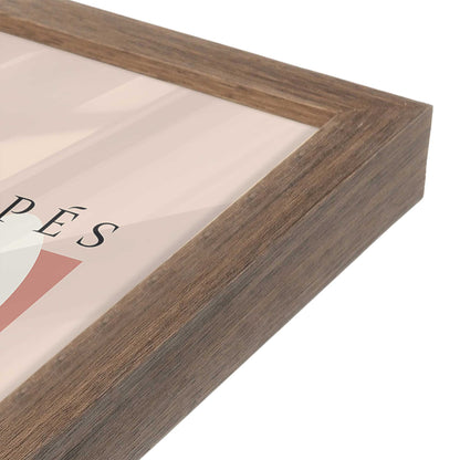 [Color:Walnut], Picture of art in a Walnut frame at an angle