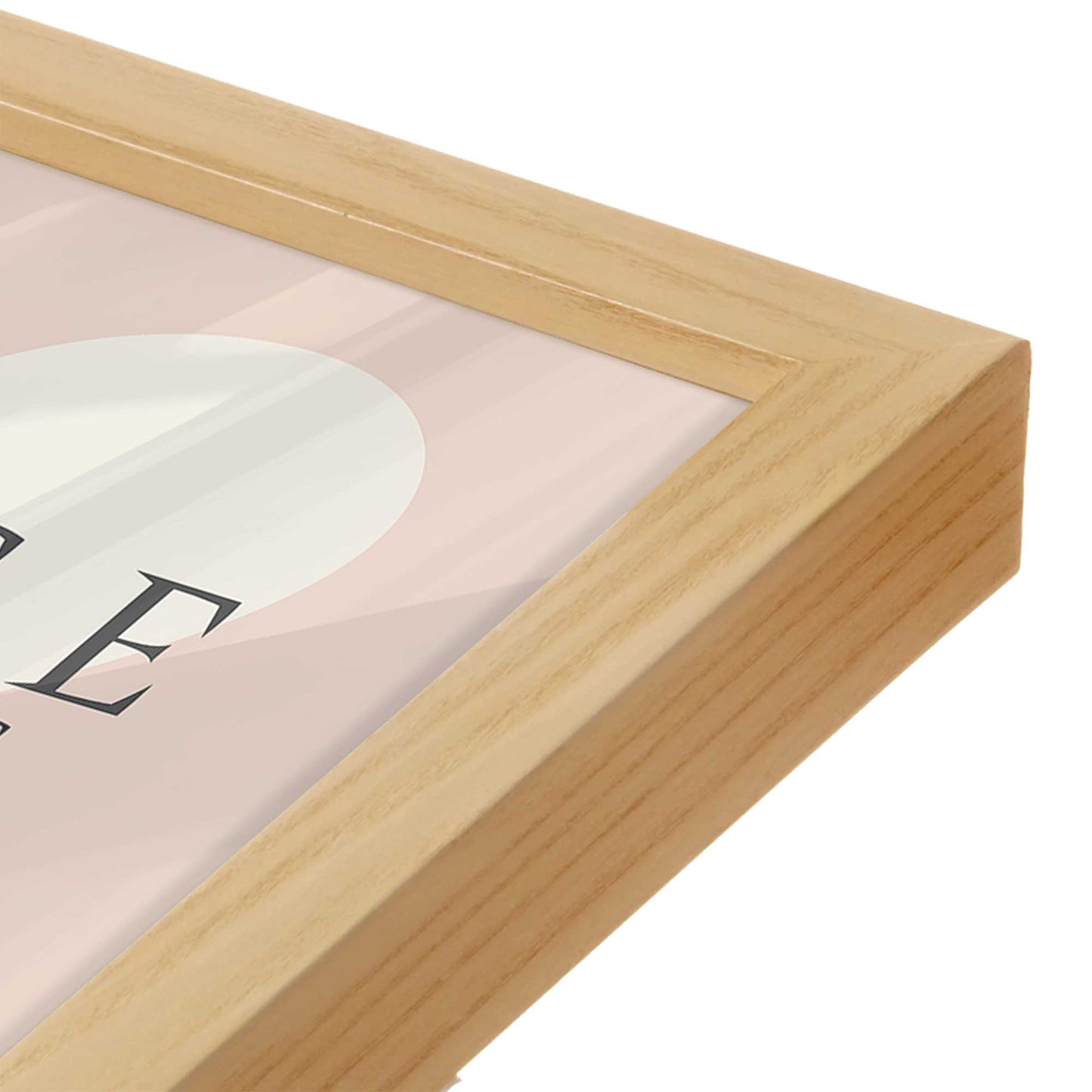 [Color:American Maple], Picture of art in a American Maple frame of the corner