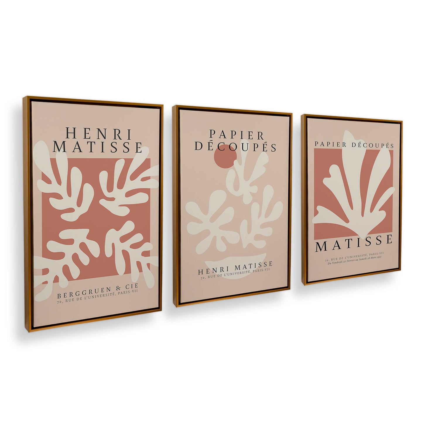 [Color:Polished Gold], Picture of art in a Polished Gold frame at an angle