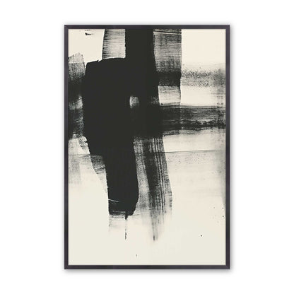 Bold Black Abstract Trio Art Print, Set of 3