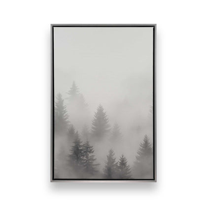 Winter Forest Fog Canvas Print, Set of 3