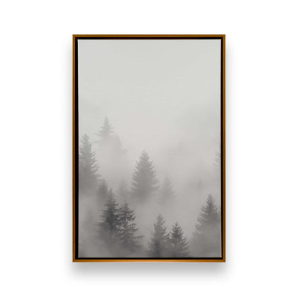 Winter Forest Fog Canvas Print, Set of 3